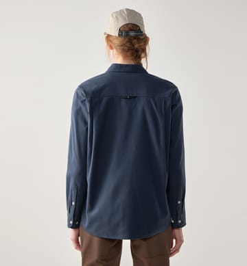 Virke Flannel Shirt Women Tarn Blue