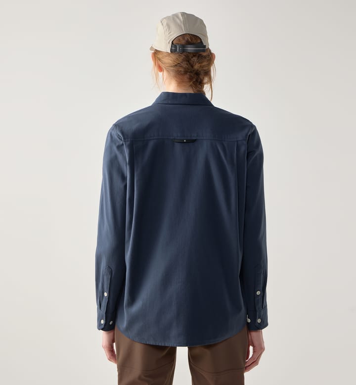 Virke Flannel Shirt Women Tarn Blue