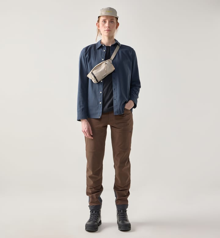 Virke Flannel Shirt Women Tarn Blue