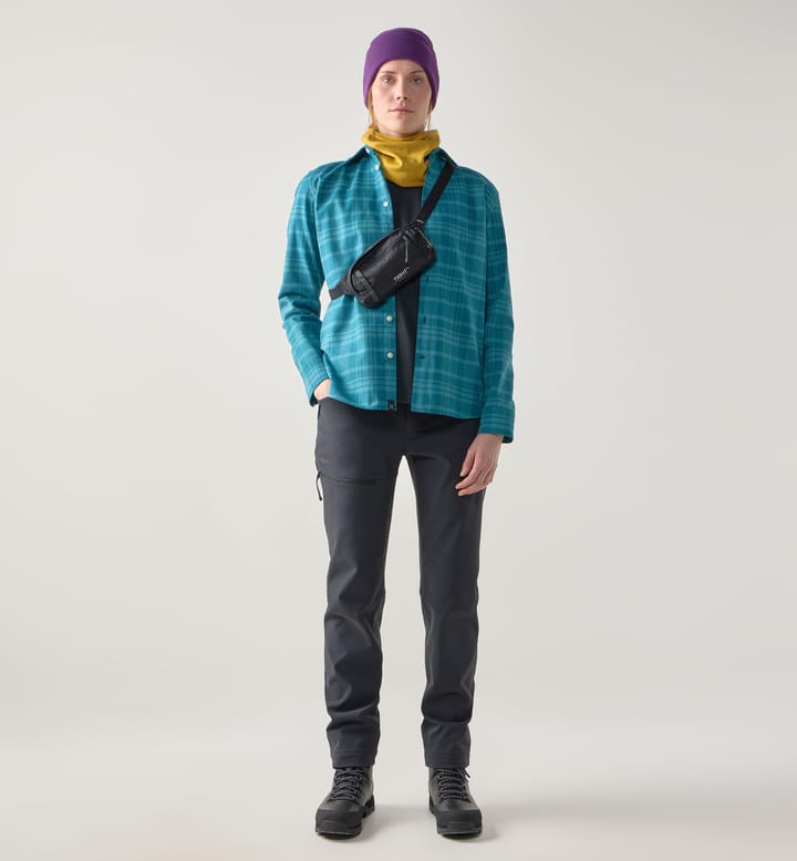 Virke Flannel Shirt Women Mountain Teal/Deep Teal Virke Flannel Shirt Women Mountain Teal/Deep Teal