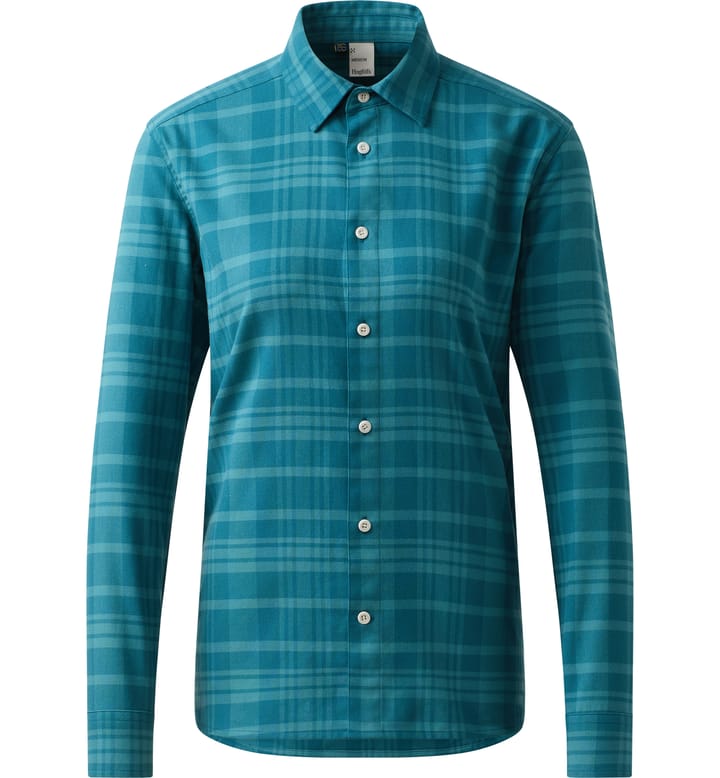 Virke Flannel Shirt Women Mountain Teal/Deep Teal Virke Flannel Shirt Women Mountain Teal/Deep Teal