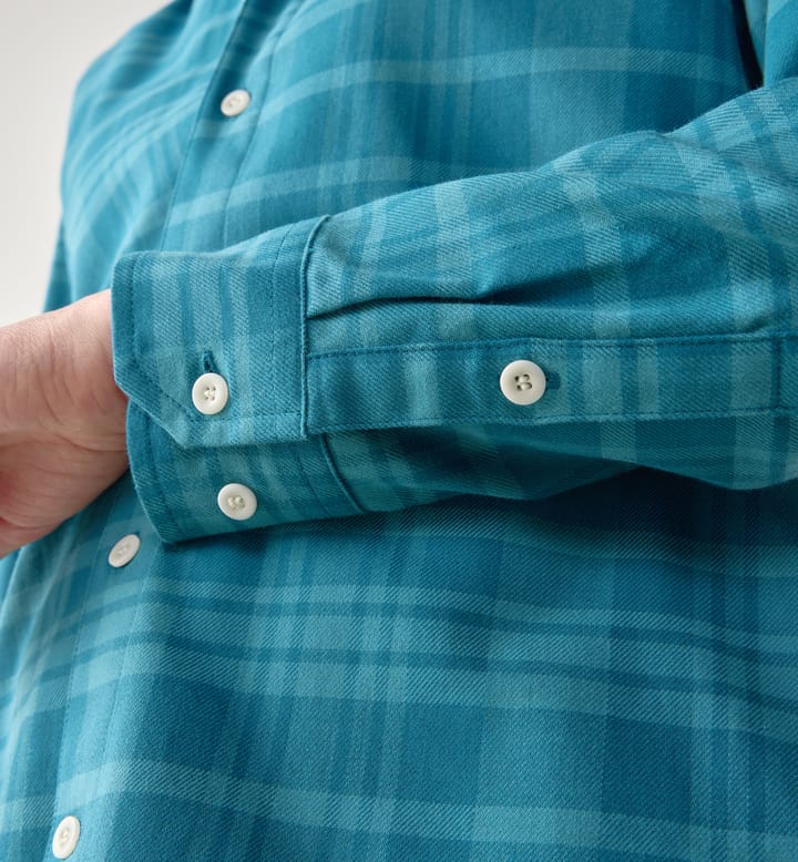 Virke Flannel Shirt Women Mountain Teal/Deep Teal Virke Flannel Shirt Women Mountain Teal/Deep Teal