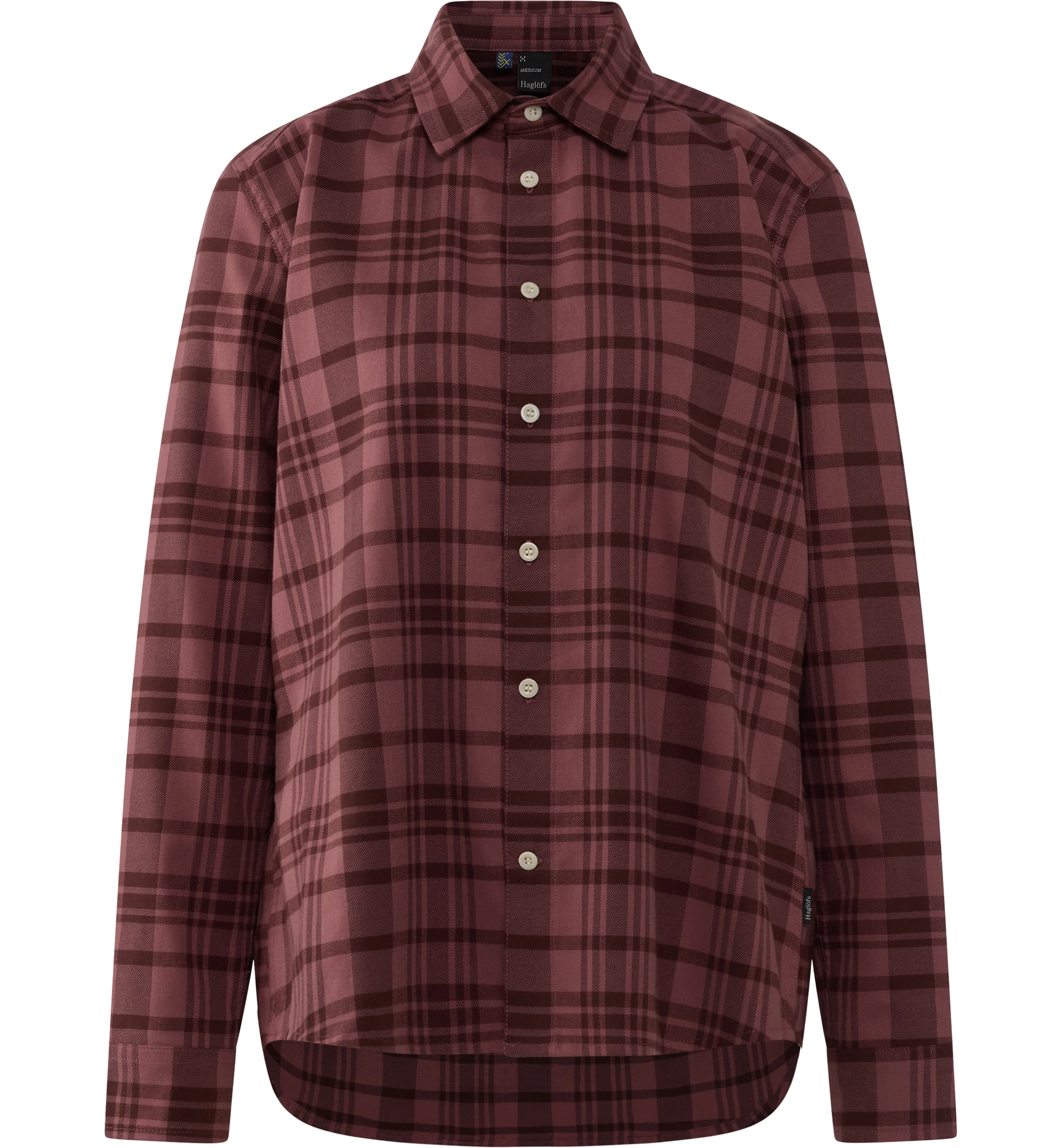 Virke Flannel Shirt Women Maroon Trail / Misty Mauve