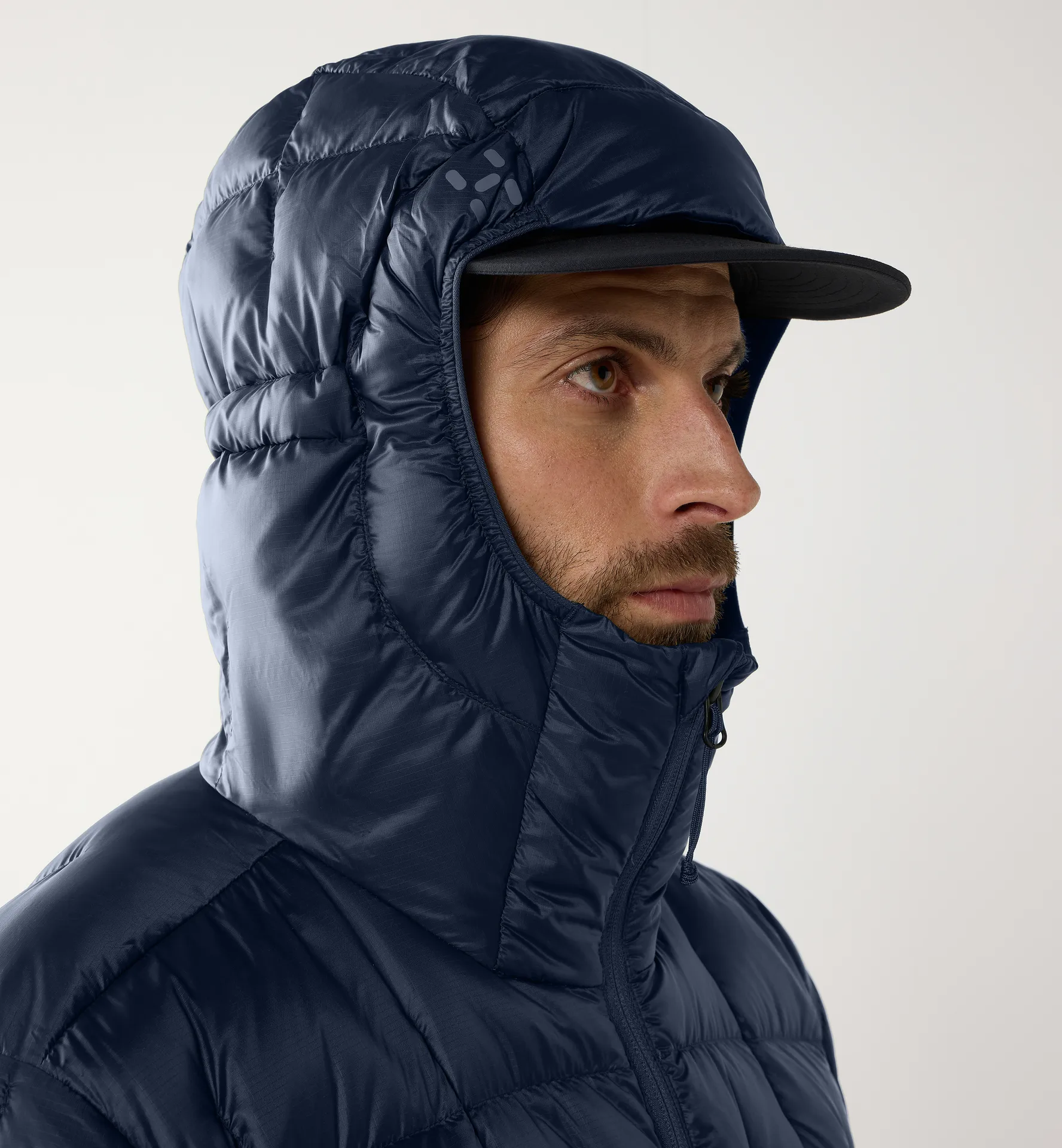 Hede Down Hood Men Tarn Blue