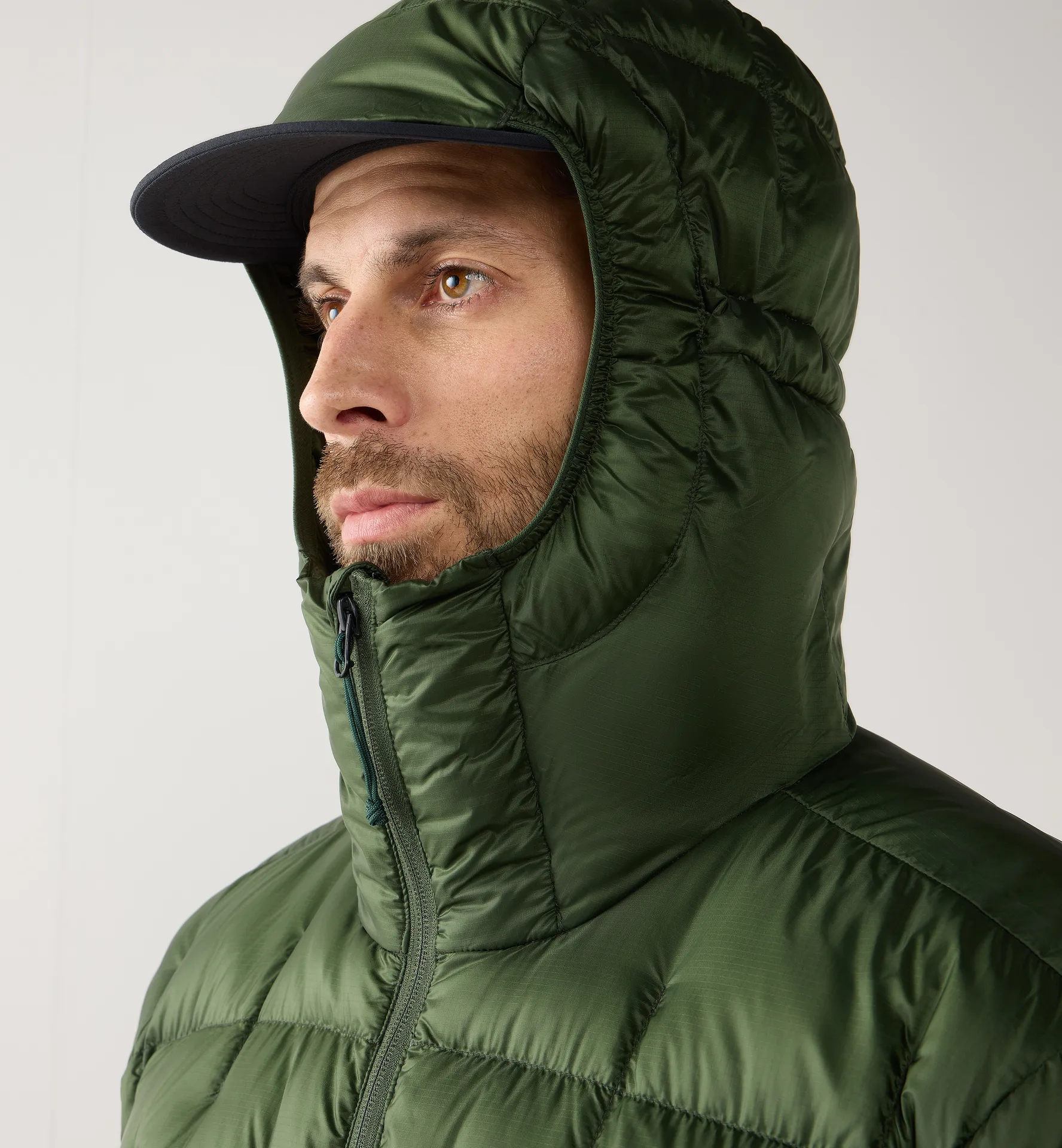 Hede Down Hood Men Seaweed Green