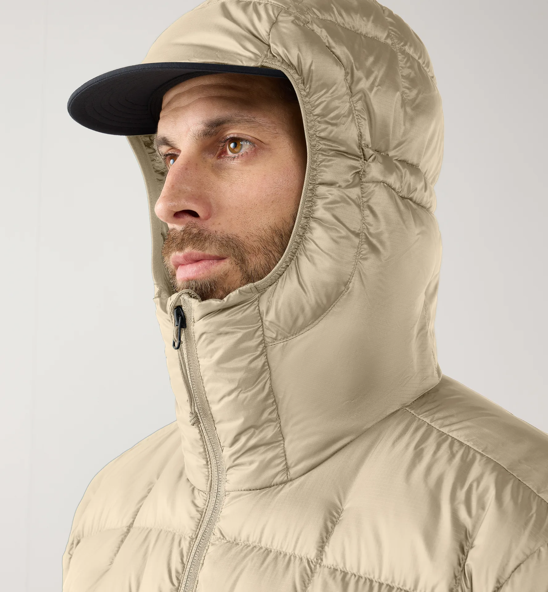 Hede Down Hood Men Chalk Beige