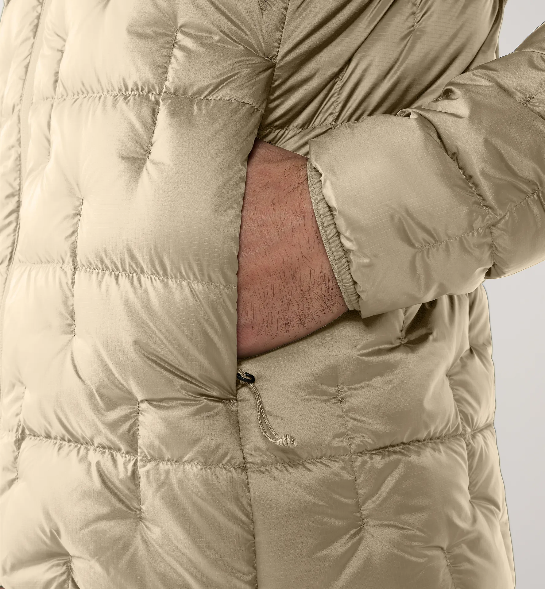 Hede Down Hood Men Chalk Beige