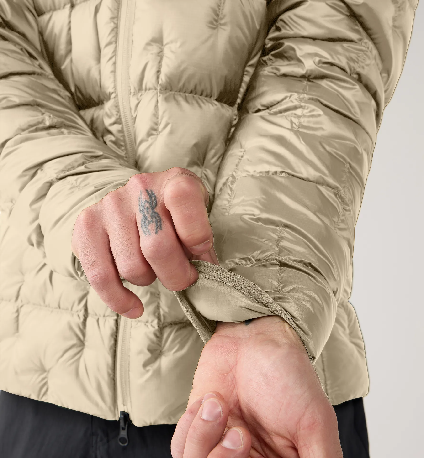 Hede Down Hood Men Chalk Beige