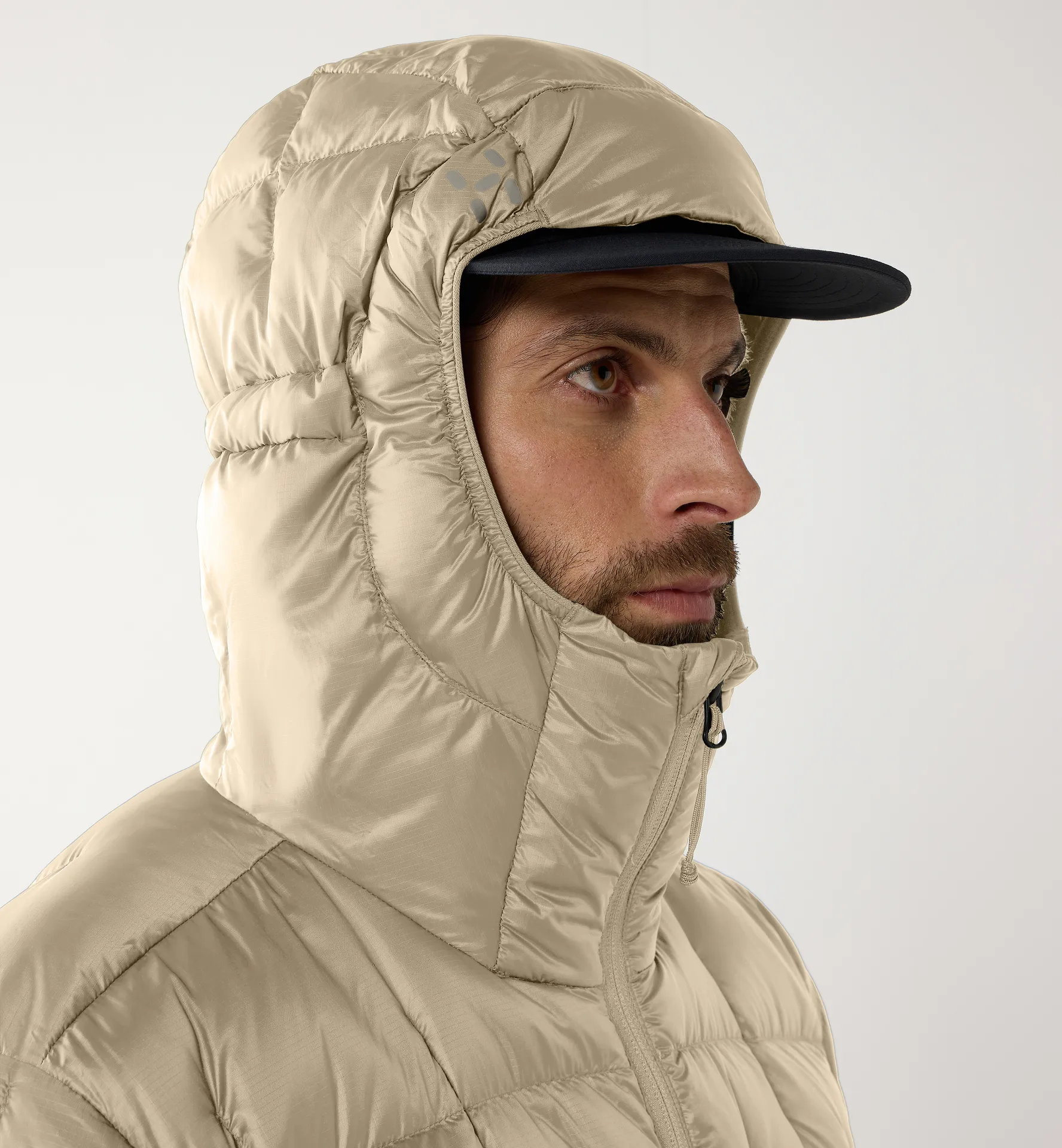 Hede Down Hood Men Chalk Beige