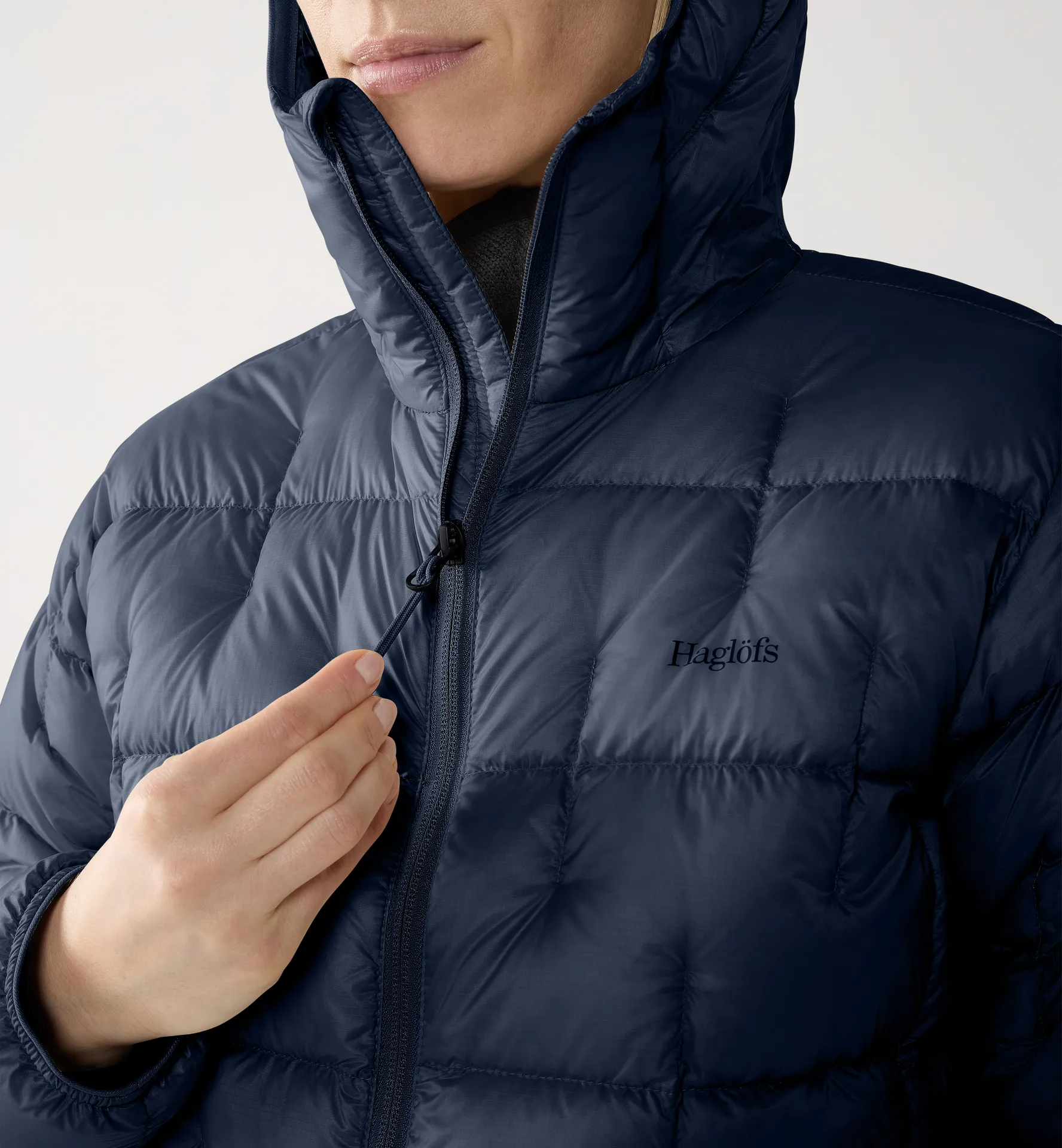 Hede Down Hood Women Tarn Blue