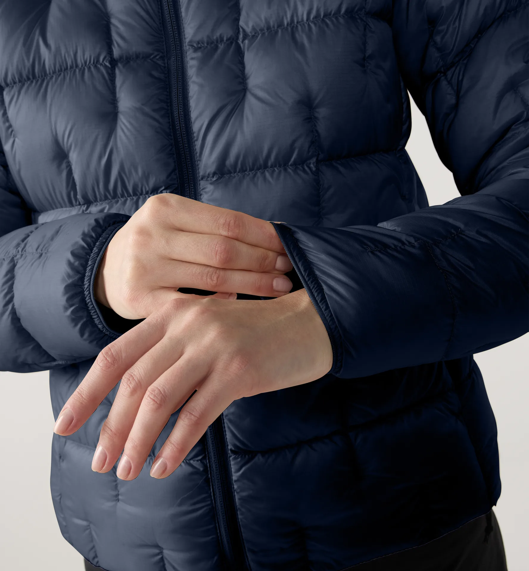 Hede Down Hood Women Tarn Blue