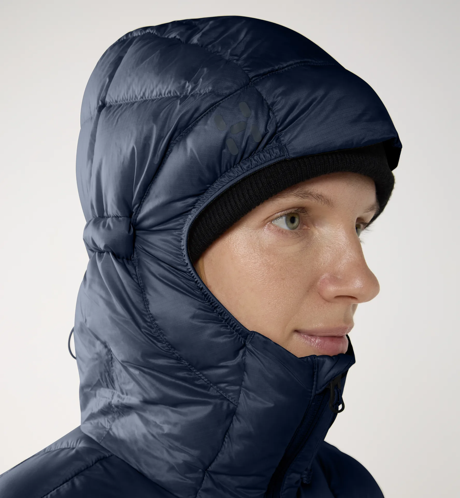 Hede Down Hood Women Tarn Blue