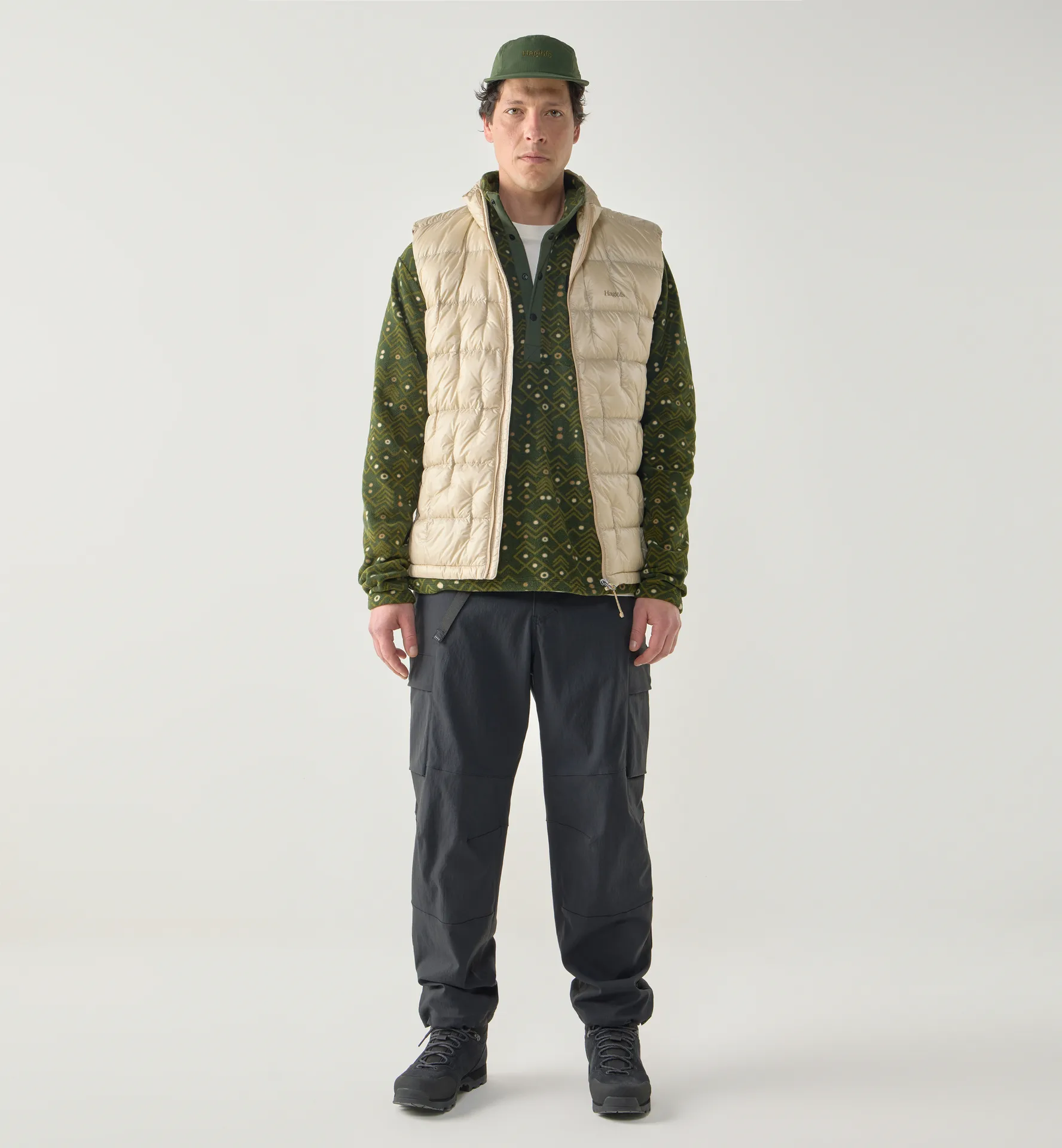 Hede Down Vest Men Chalk Beige