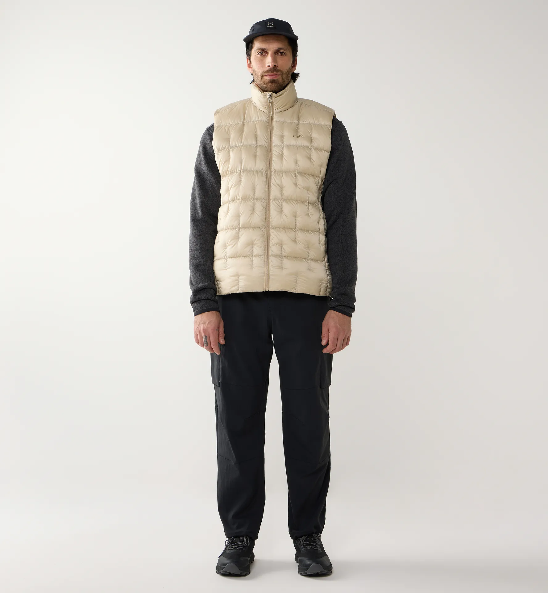 Hede Down Vest Men Chalk Beige