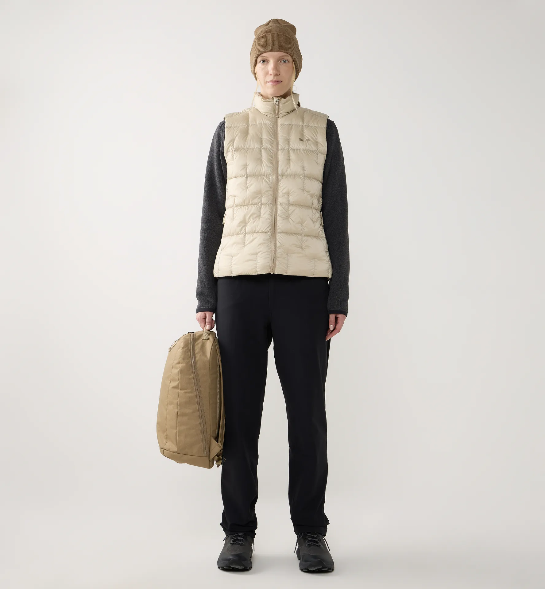 Hede Down Vest Women Chalk Beige