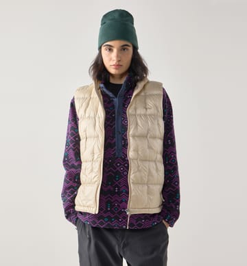 Hede Down Vest Women Chalk Beige