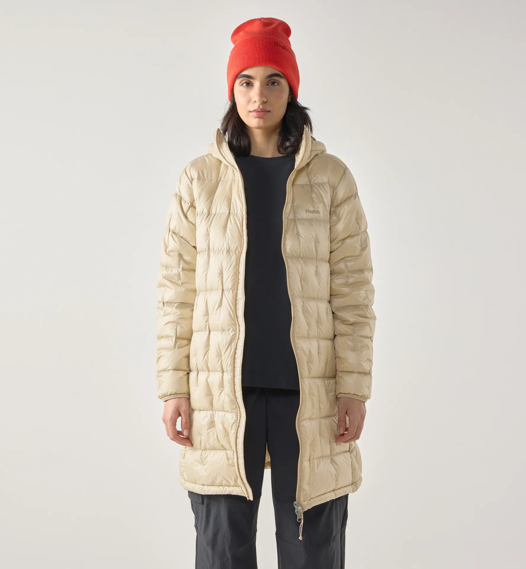 Hede Down Coat Women Chalk Beige