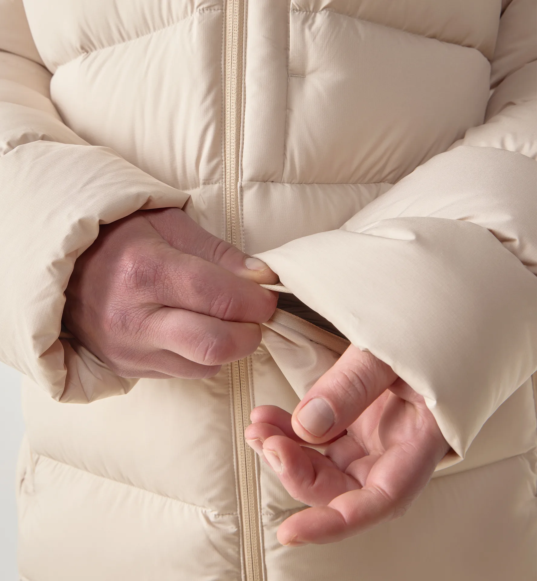 Rosson Down Parka Men Chalk Beige