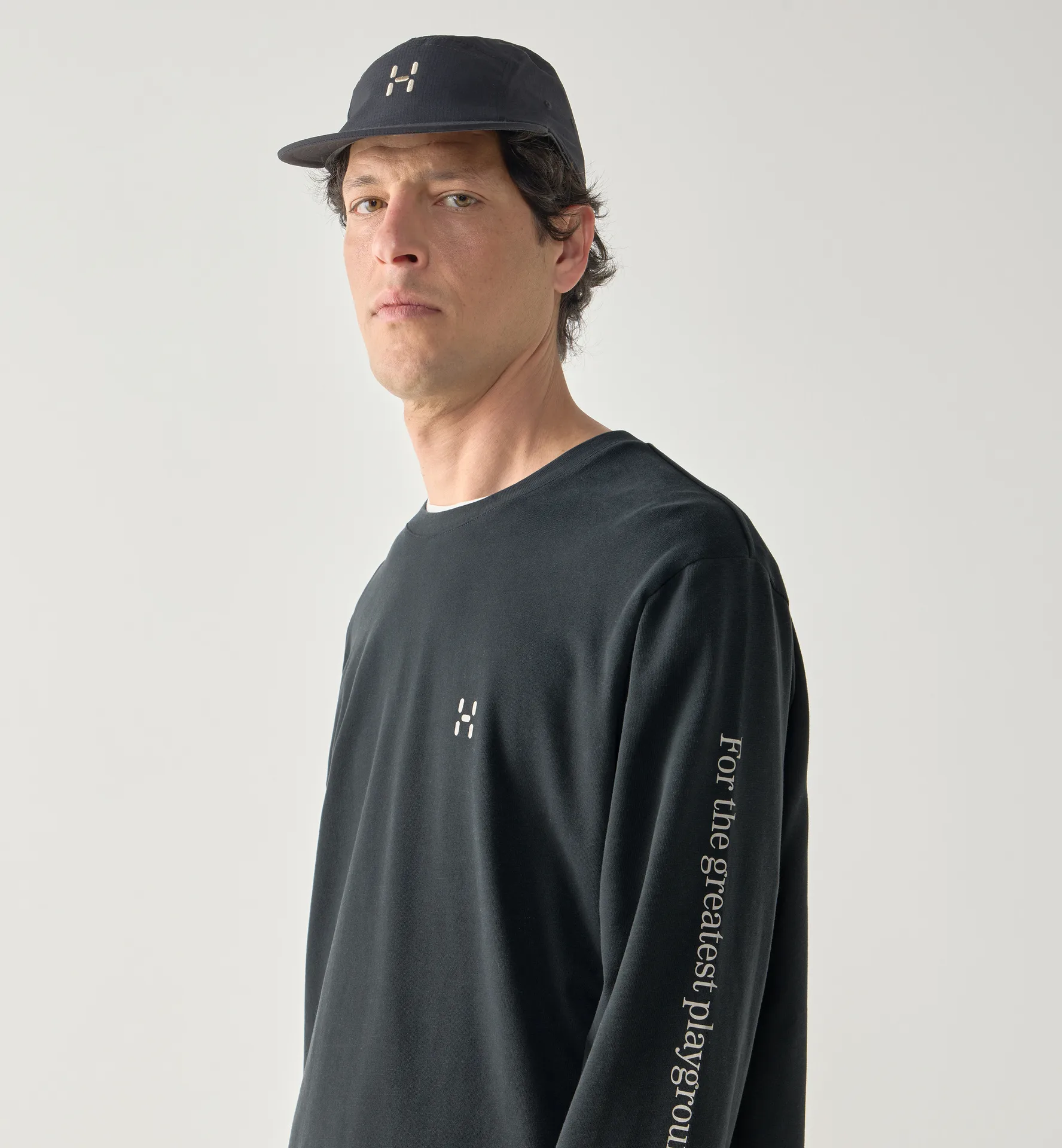 Brand LS Tee Men True Black