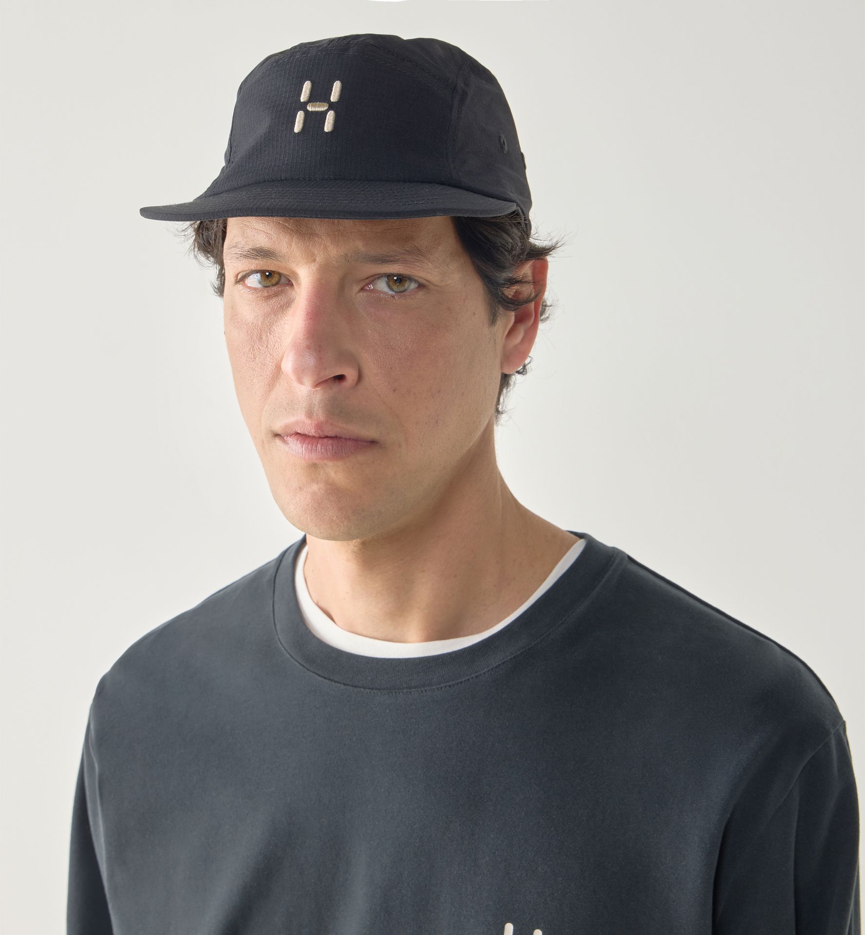 Brand Five Panel Cap True Black