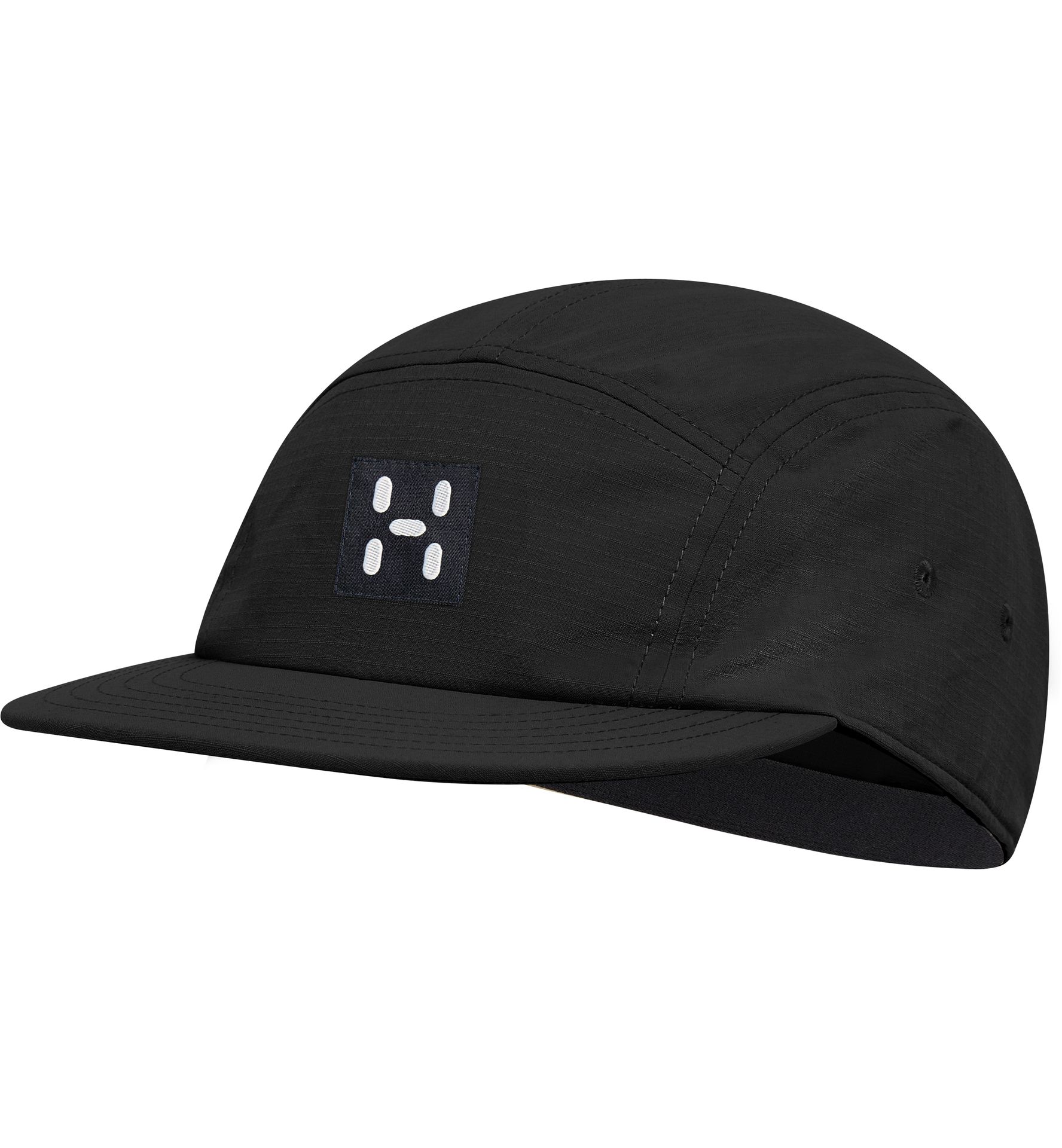 Brand Five Panel Cap True Black Solid