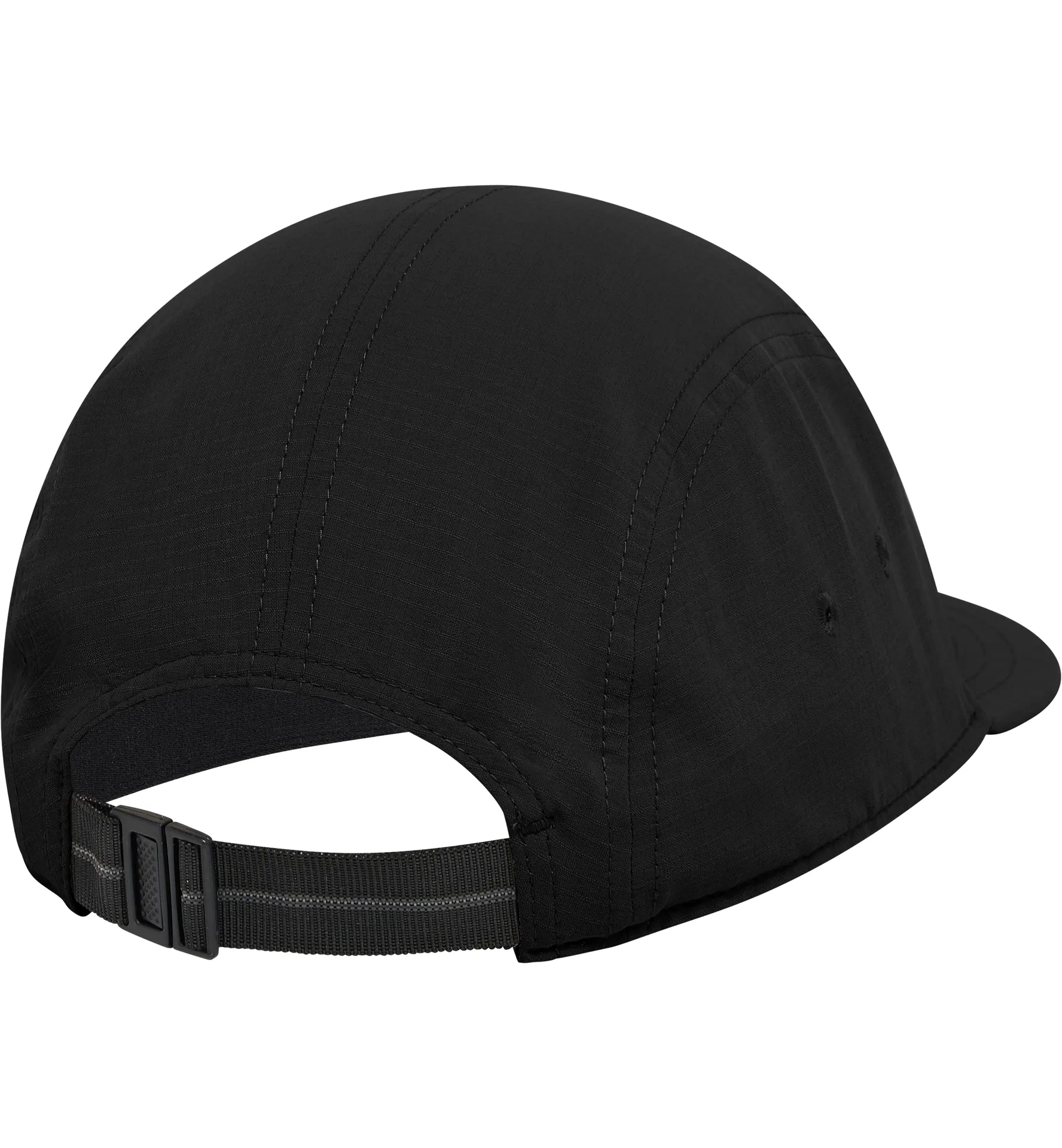 Brand Five Panel Cap True Black Solid