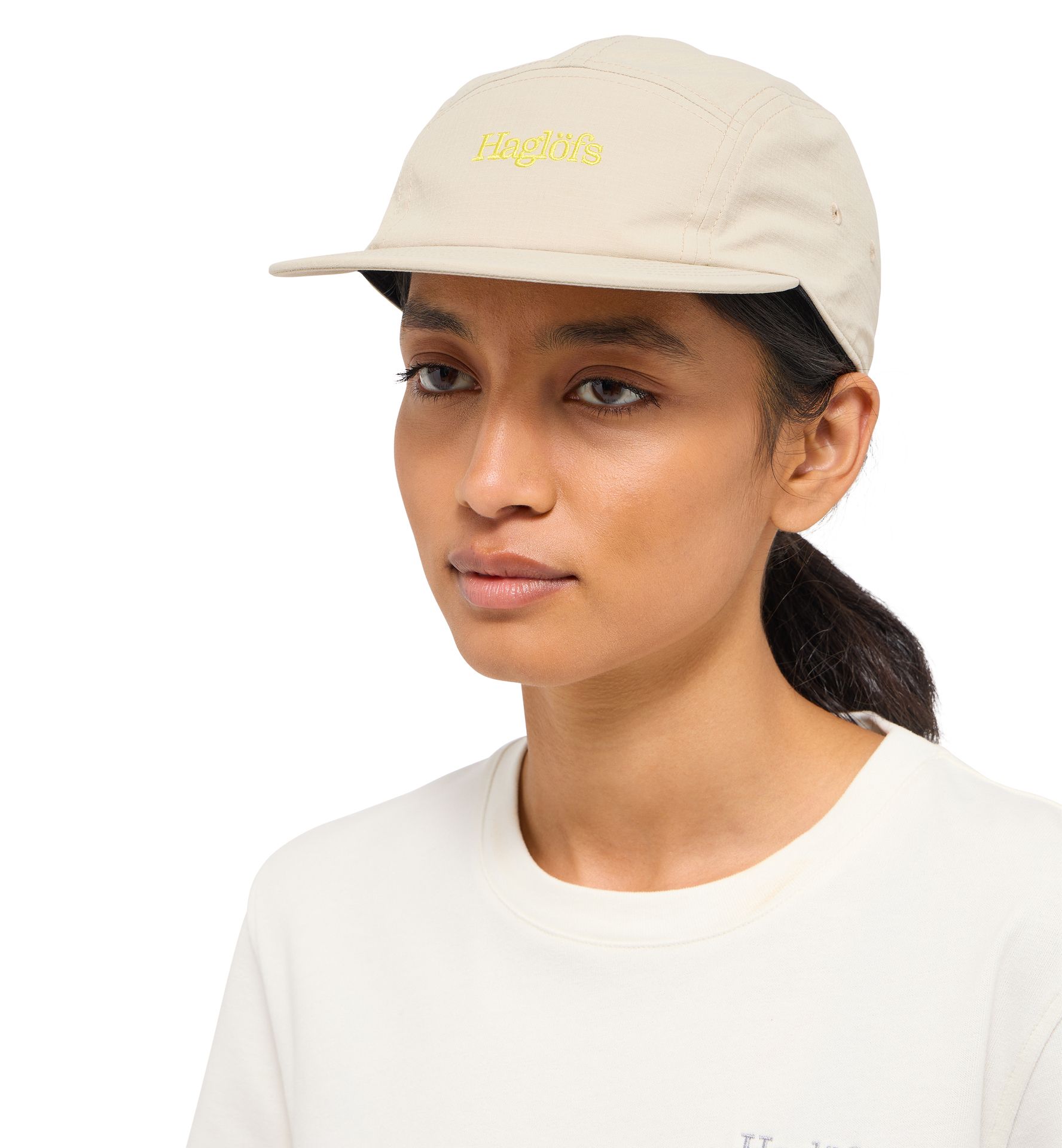 Brand Five Panel Cap Chalk Beige