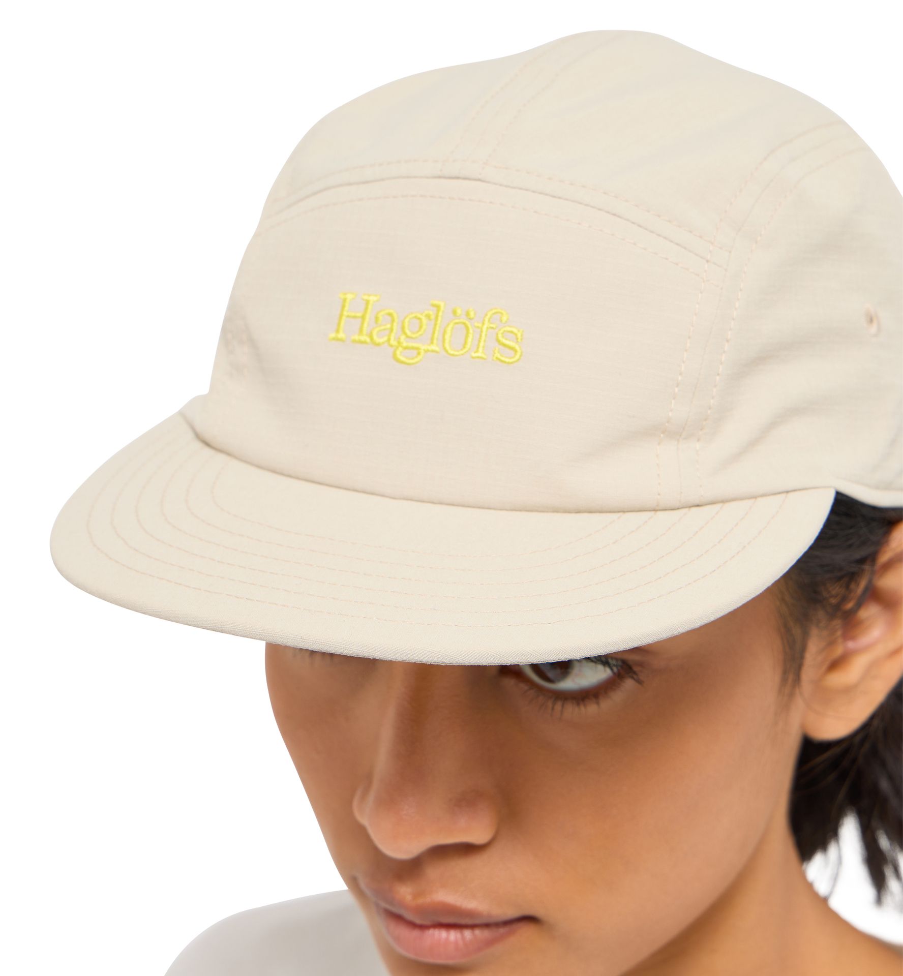 Brand Five Panel Cap Chalk Beige