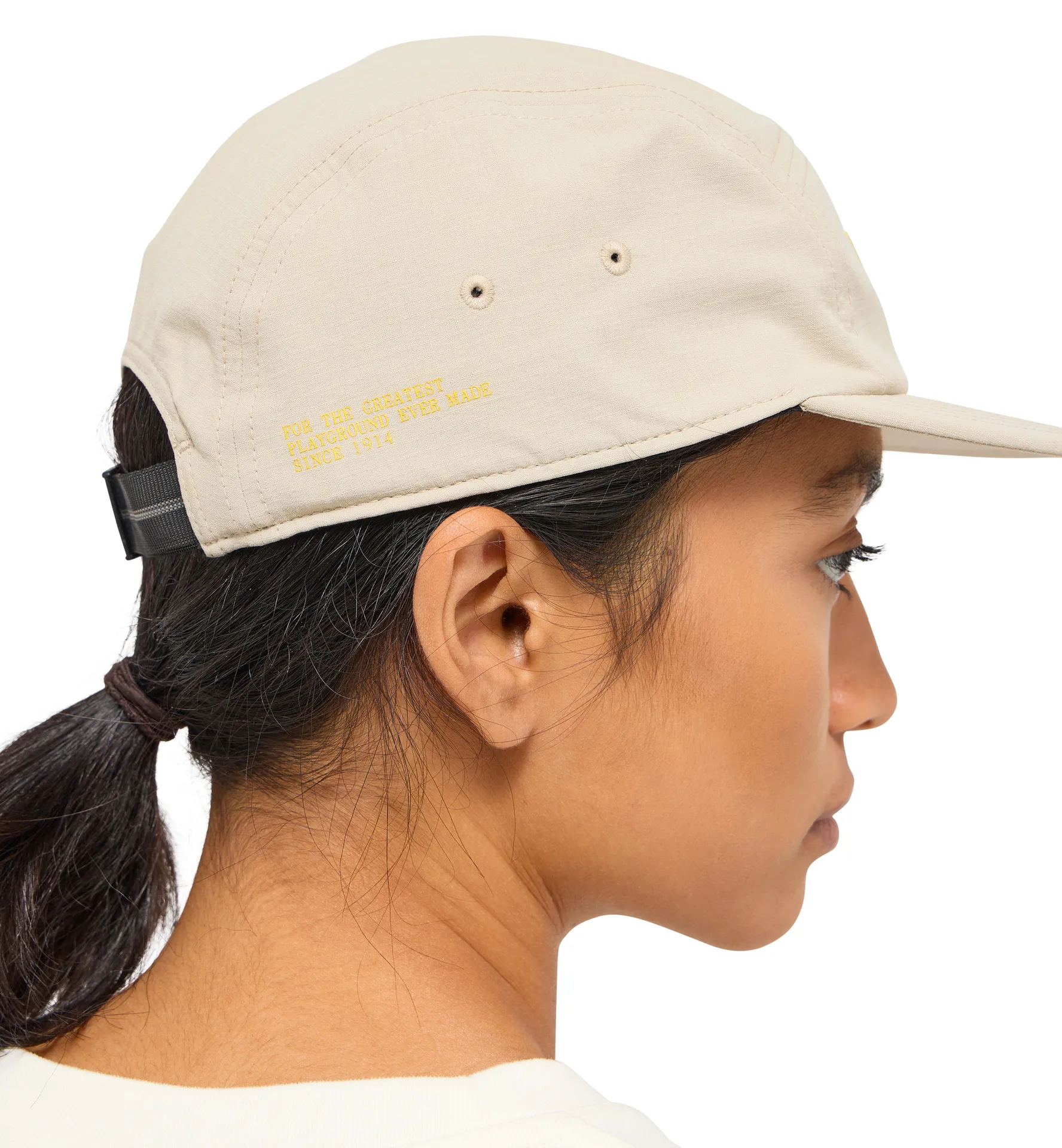 Brand Five Panel Cap Chalk Beige