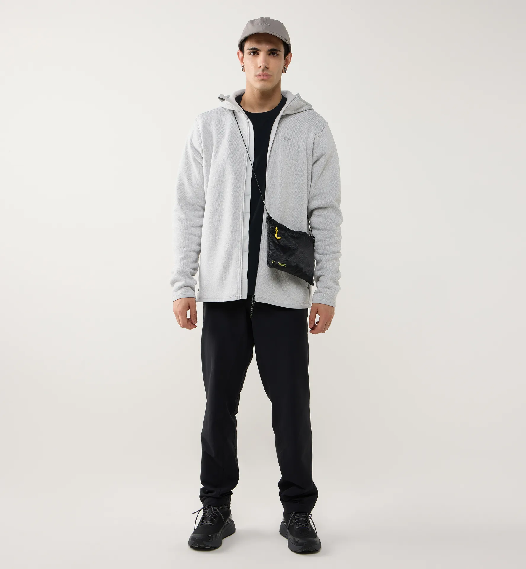 Swook II Mid Hood Men Stone Gray/Soft White