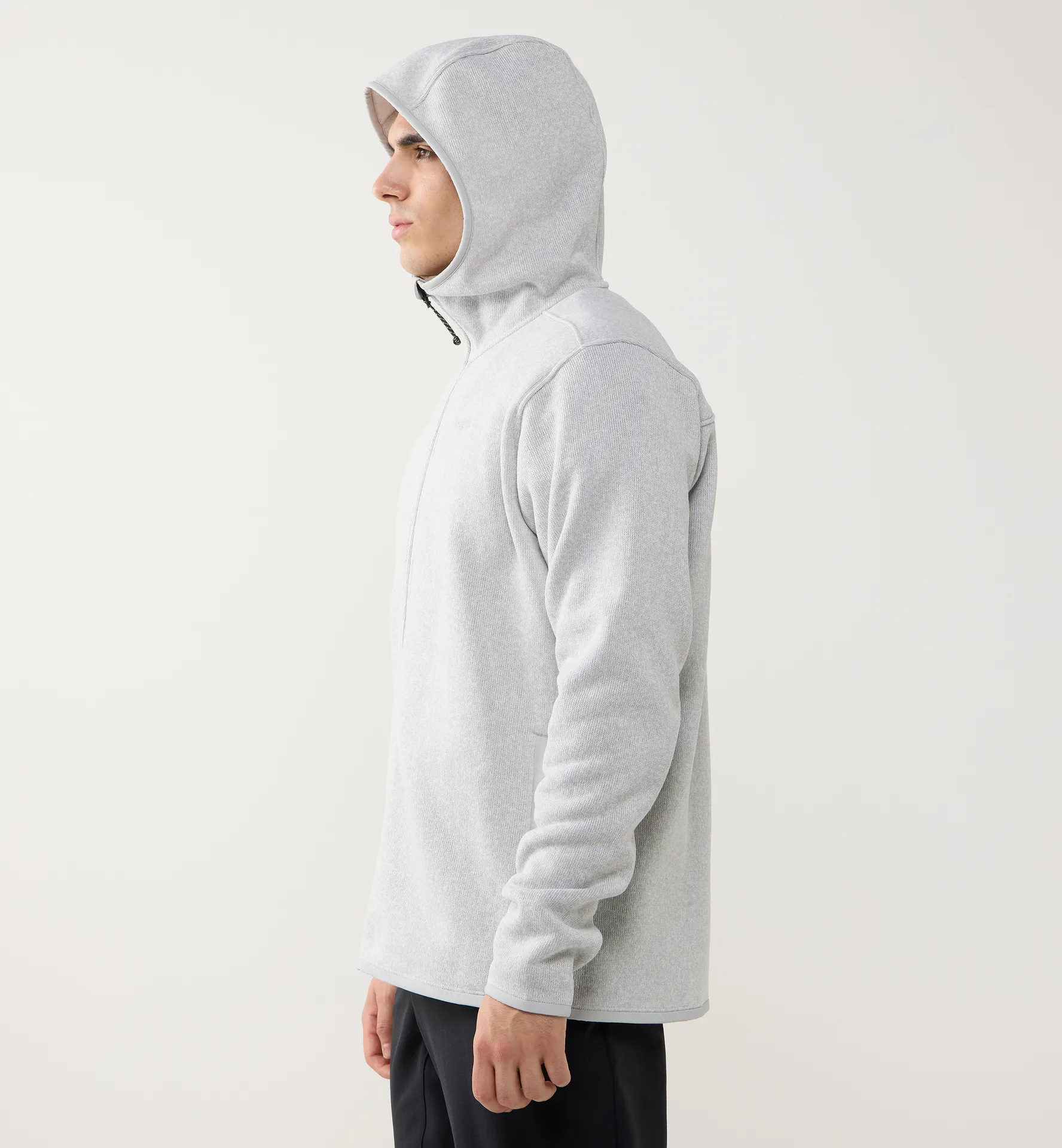 Swook II Mid Hood Men Stone Gray/Soft White