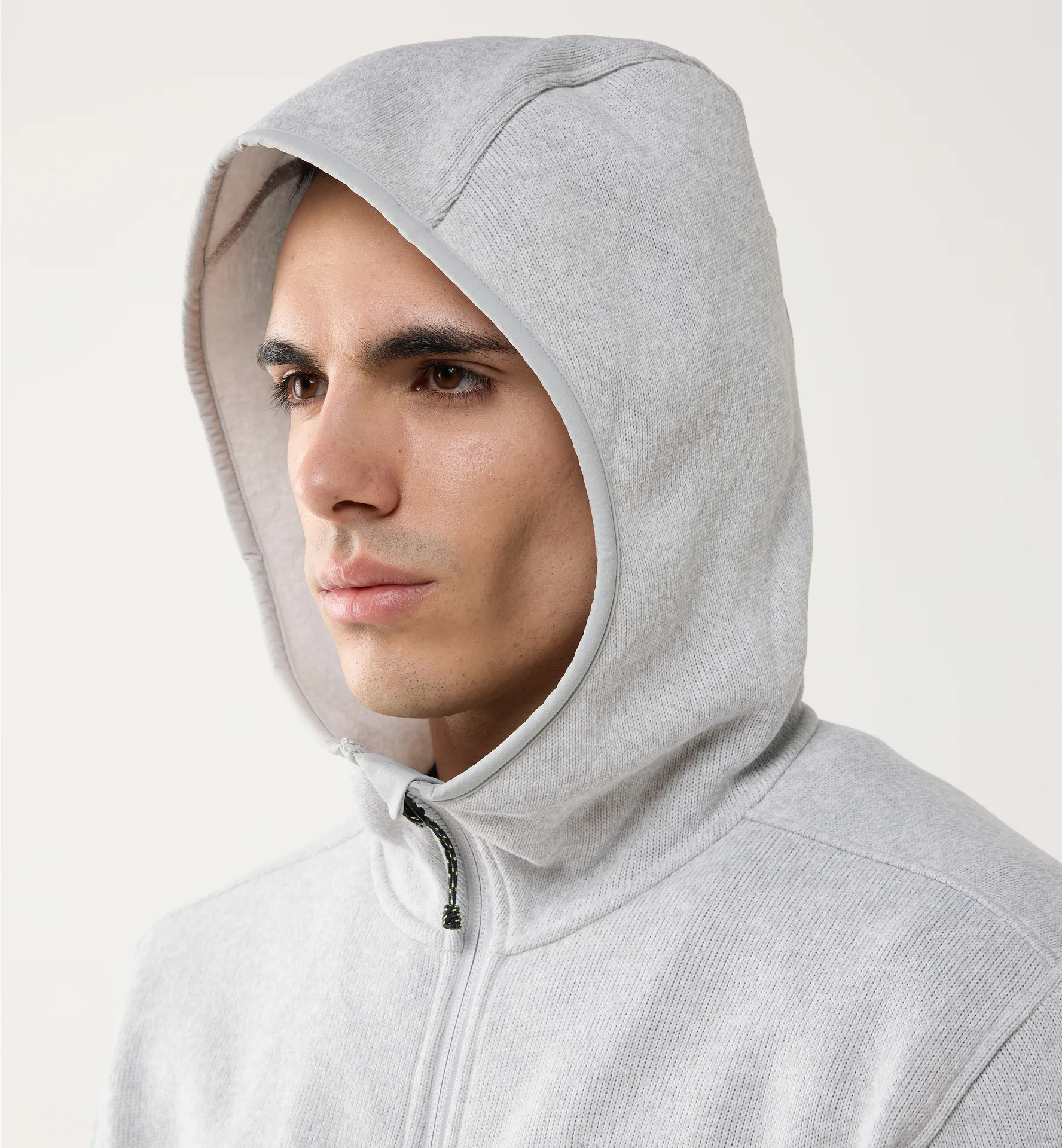 Swook II Mid Hood Men Stone Gray/Soft White