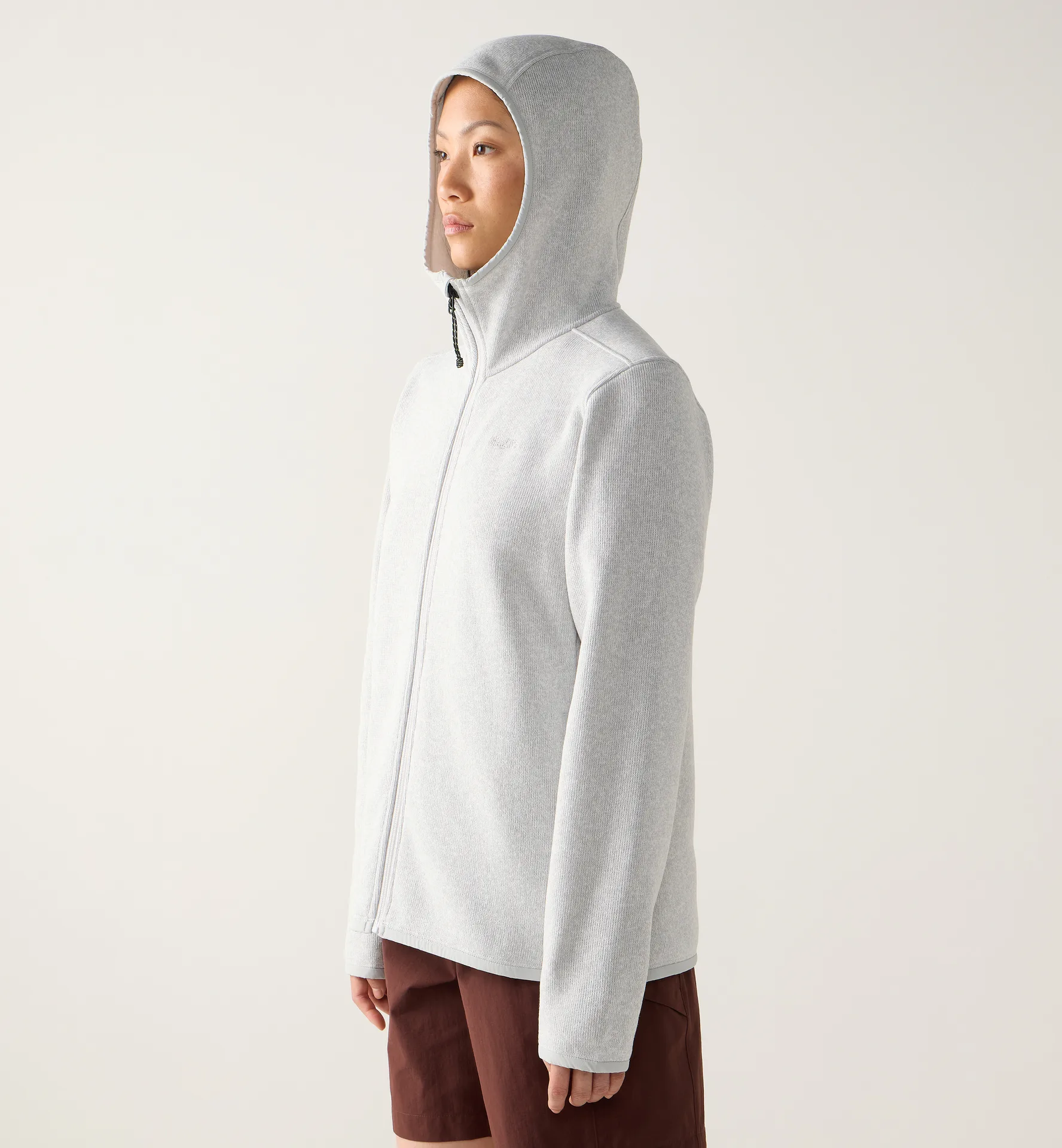 Swook II Mid Hood Women Stone Gray/Soft White