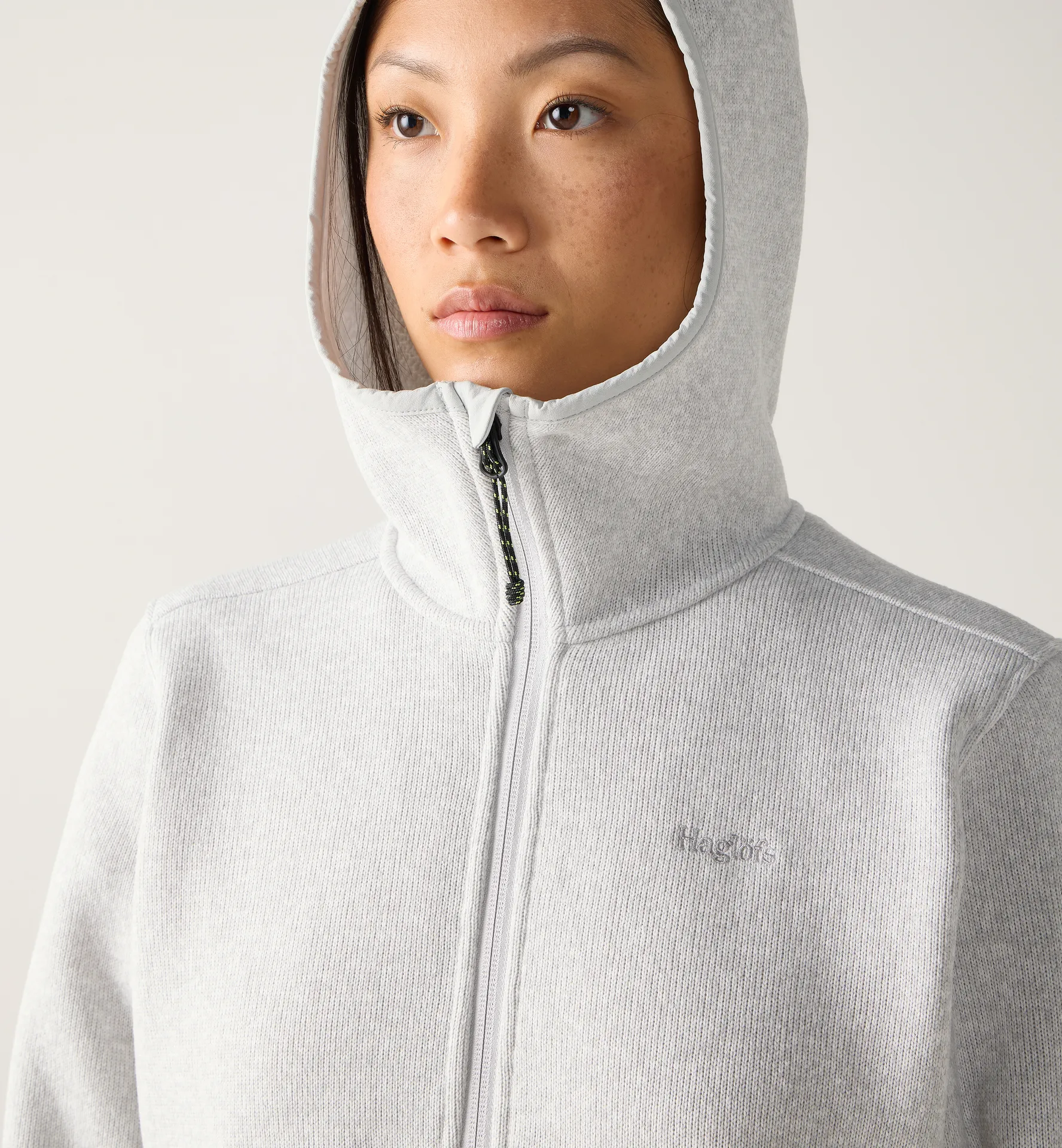 Swook II Mid Hood Women Stone Gray/Soft White