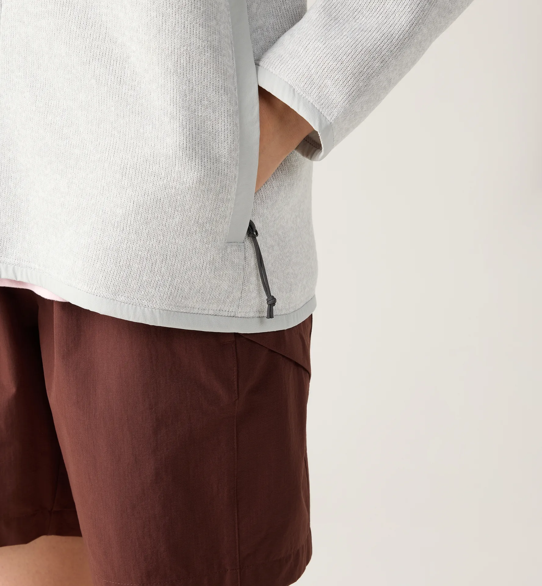 Swook II Mid Hood Women Stone Gray/Soft White