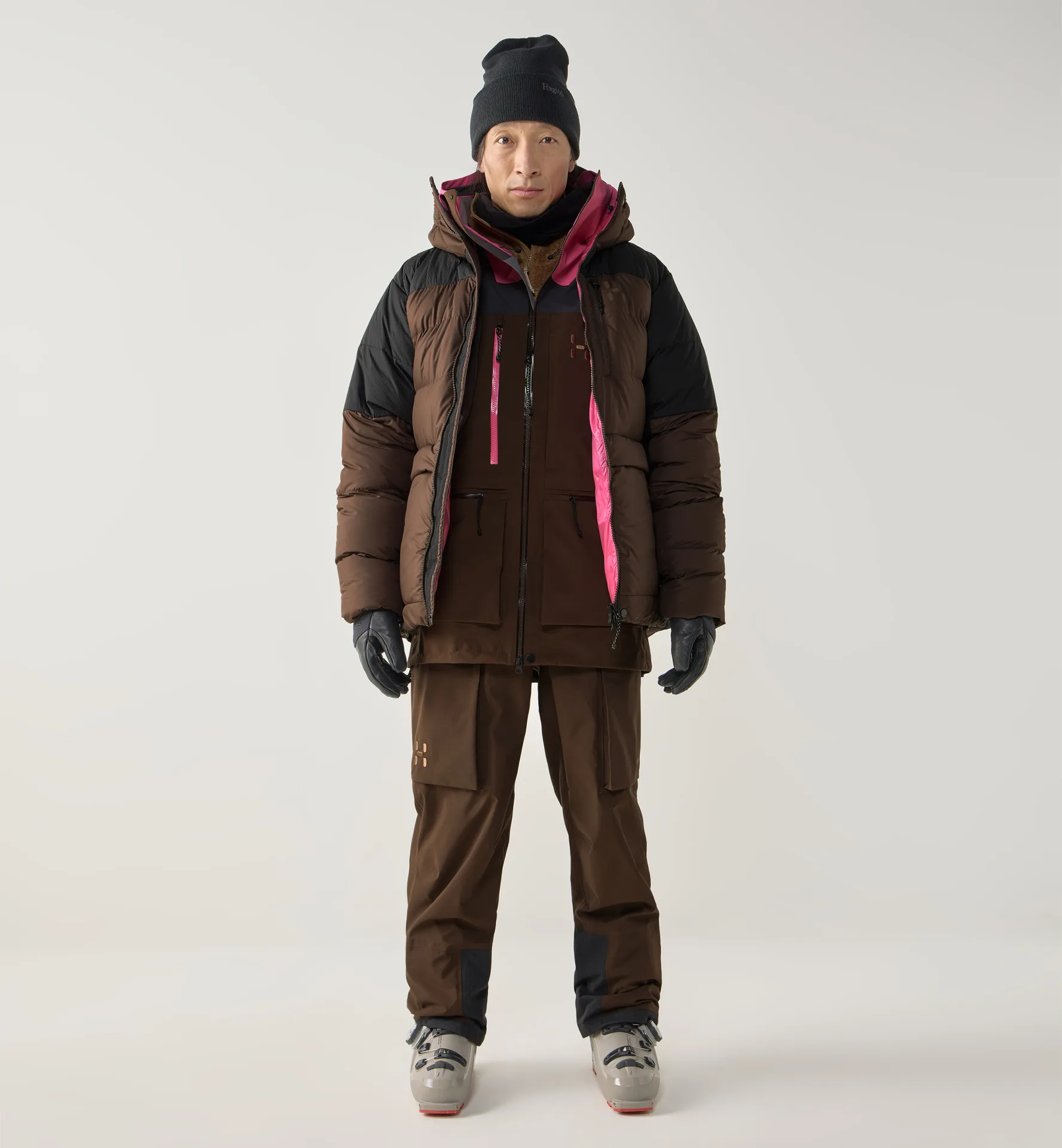 Riksgränsen Down 850 II Hood Men Woodland Brown