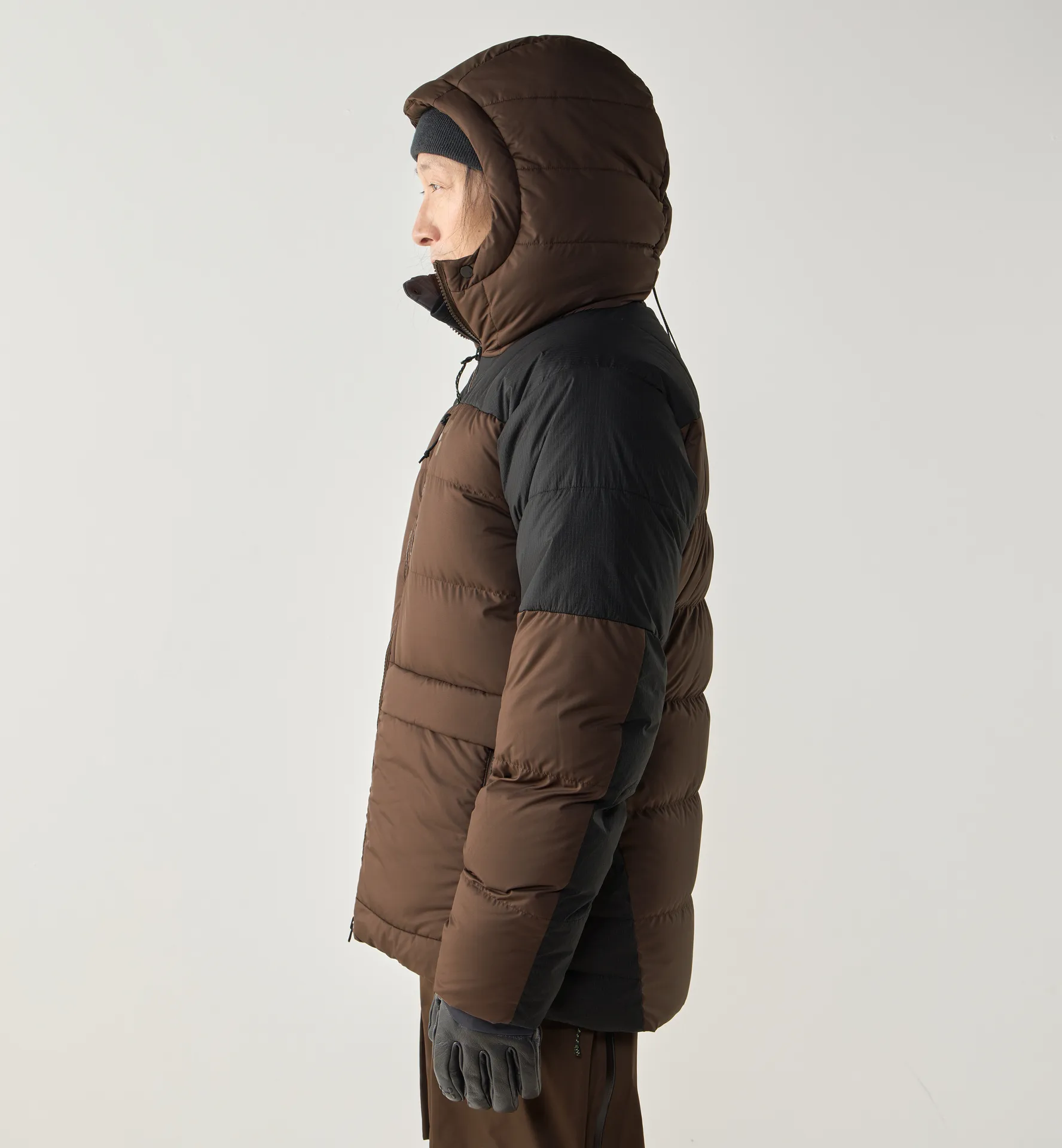 Riksgränsen Down 850 II Hood Men Woodland Brown