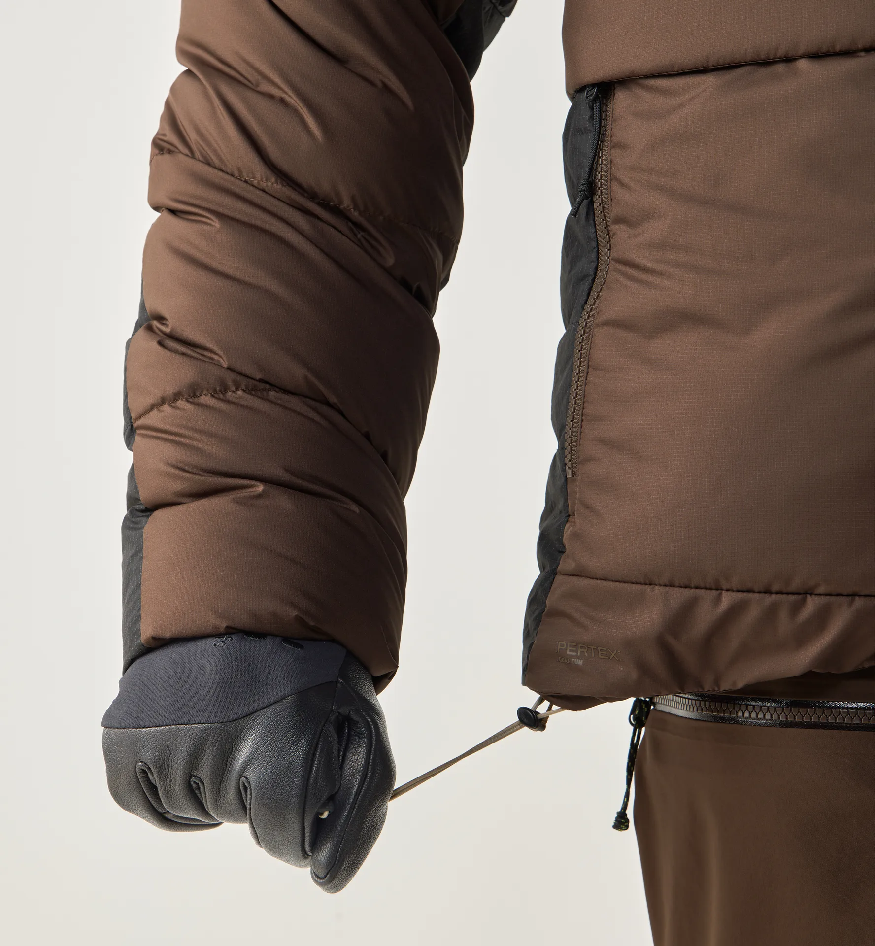 Riksgränsen Down 850 II Hood Men Woodland Brown