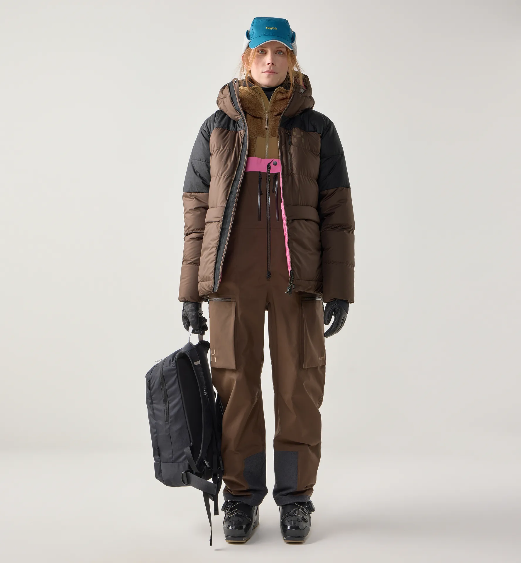 Riksgränsen Down 850 II Hood Women Woodland Brown