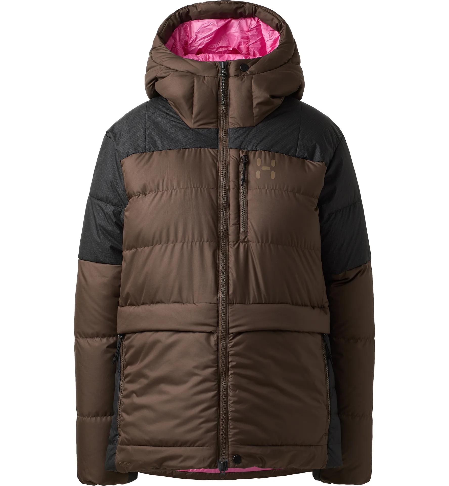 Riksgränsen Down 850 II Hood Women Woodland Brown