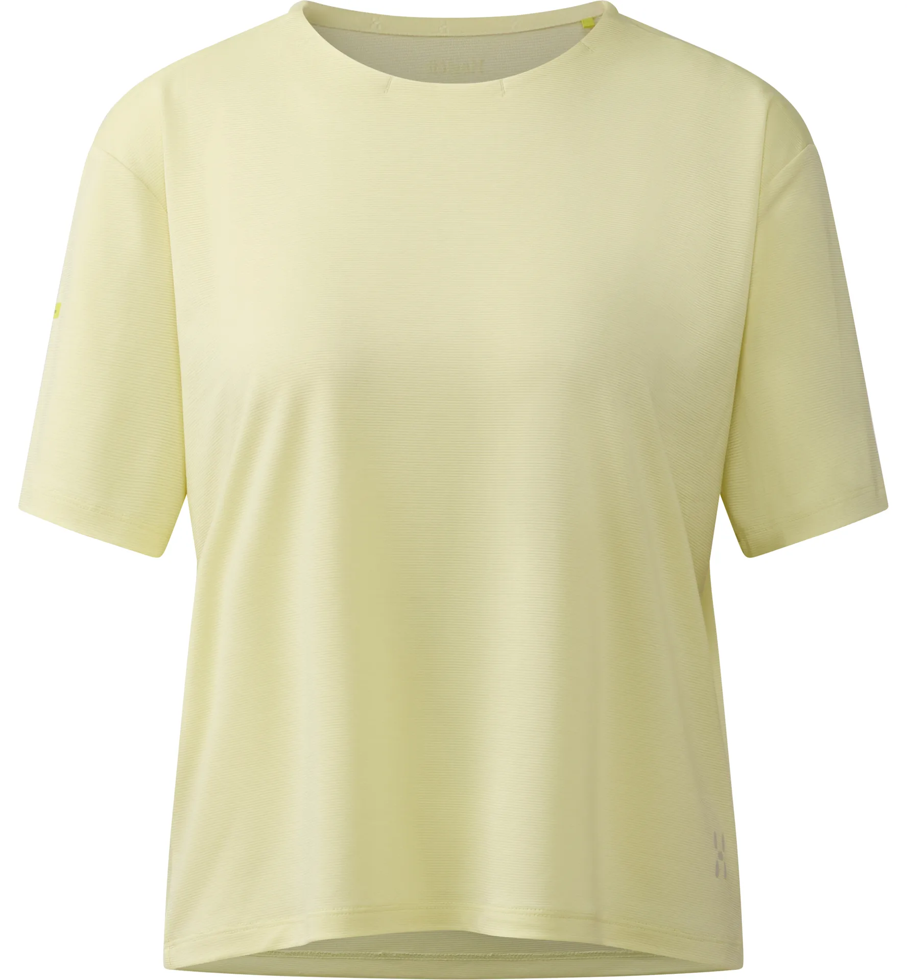 L.I.M Delta Crop Tee Women Yellow Rise Melange