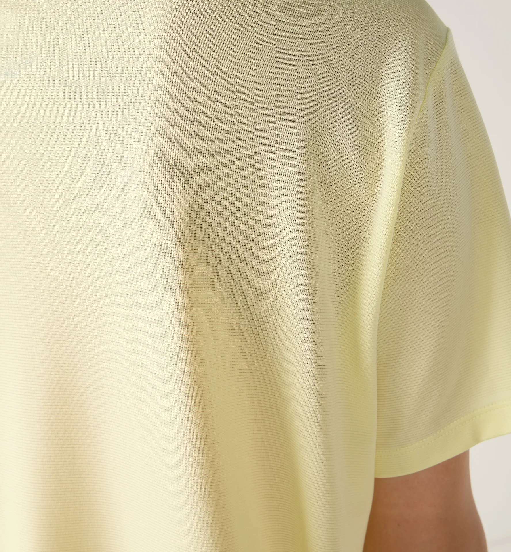 L.I.M Delta Crop Tee Women Yellow Rise Melange