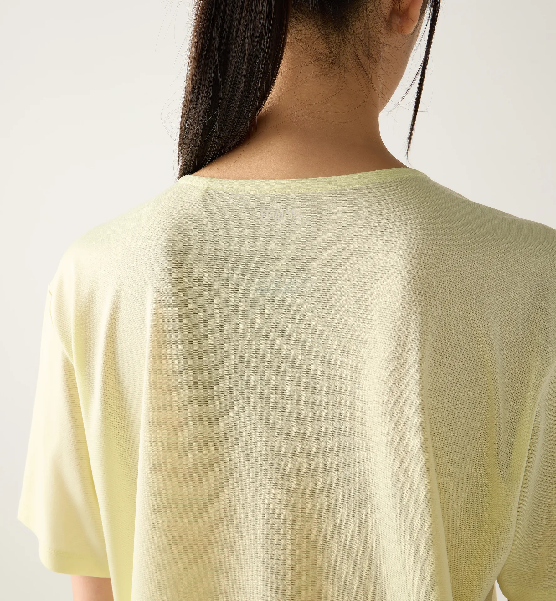 L.I.M Delta Crop Tee Women Yellow Rise Melange