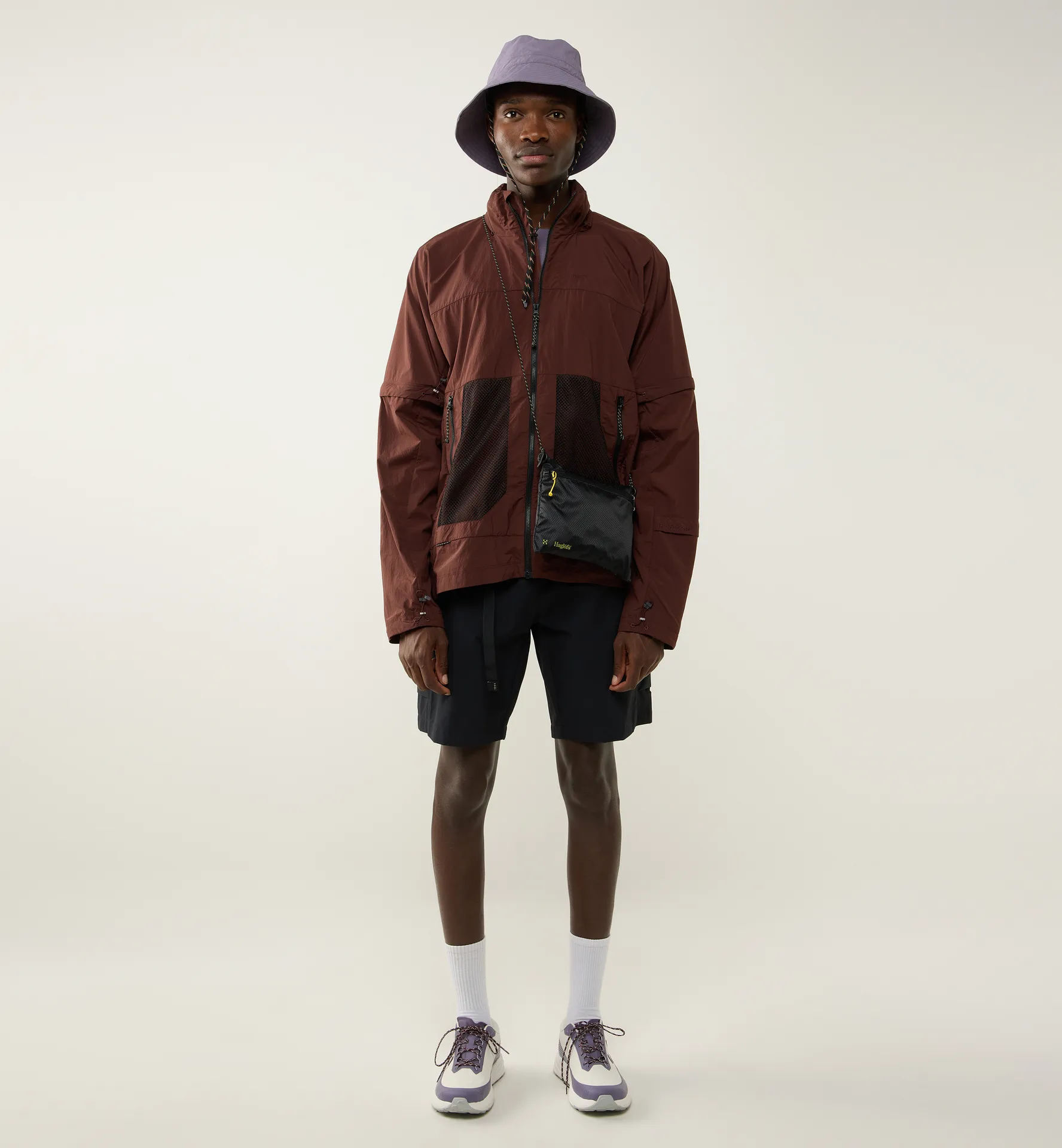 Solis Zip Off Jacket Men Maroon Trail