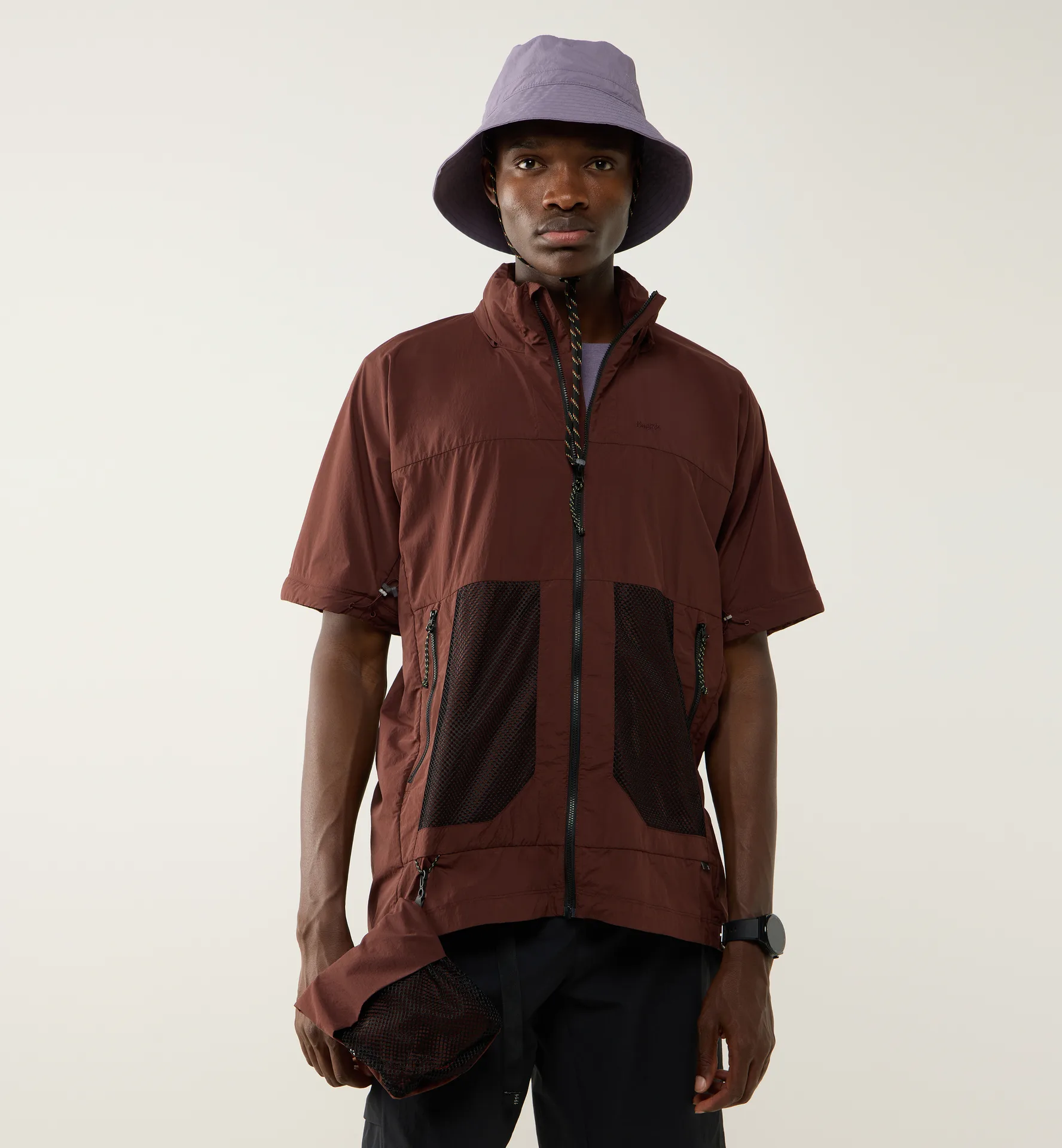 Solis Zip Off Jacket Men Maroon Trail