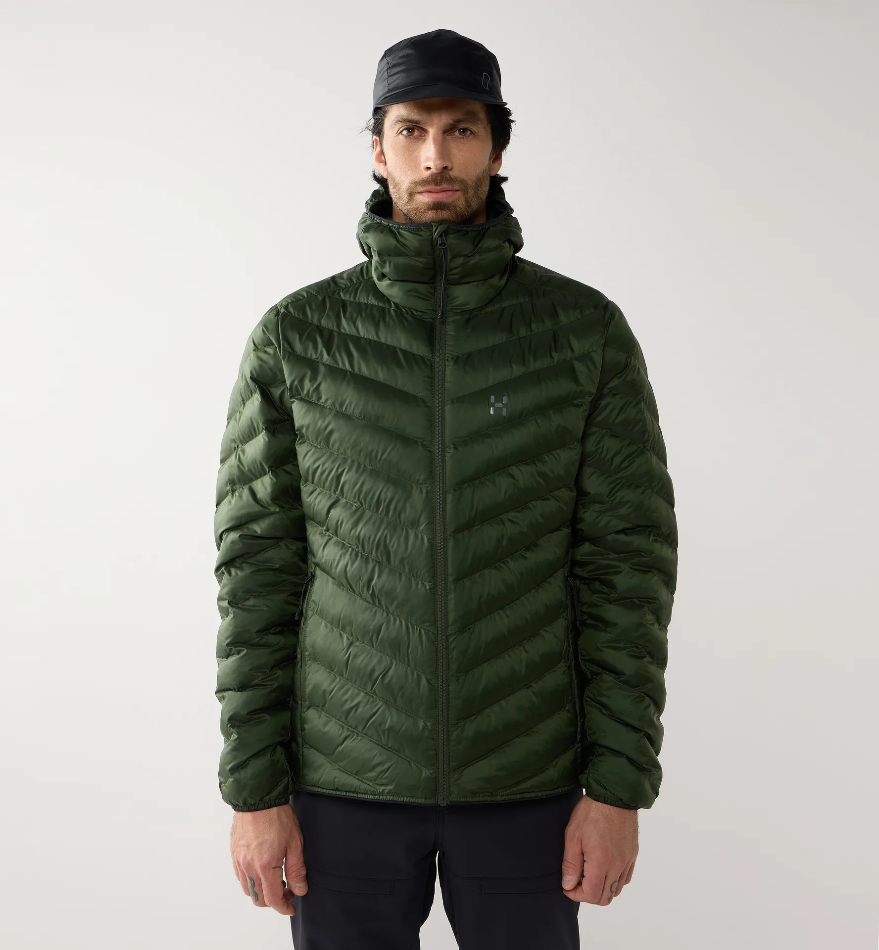 Särna Mimic II Hood Men Seaweed Green