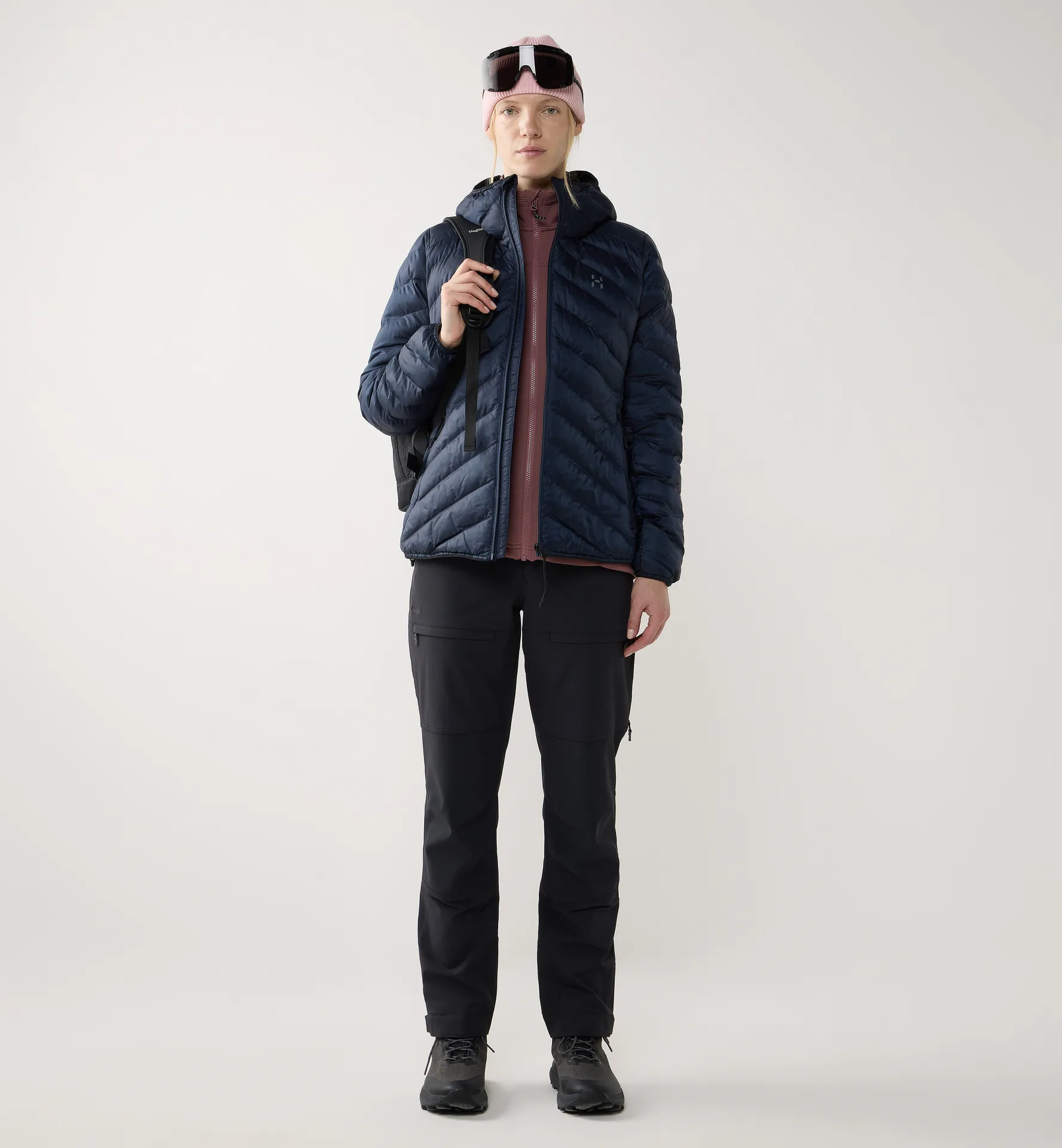 Särna Mimic II Hood Women Tarn Blue