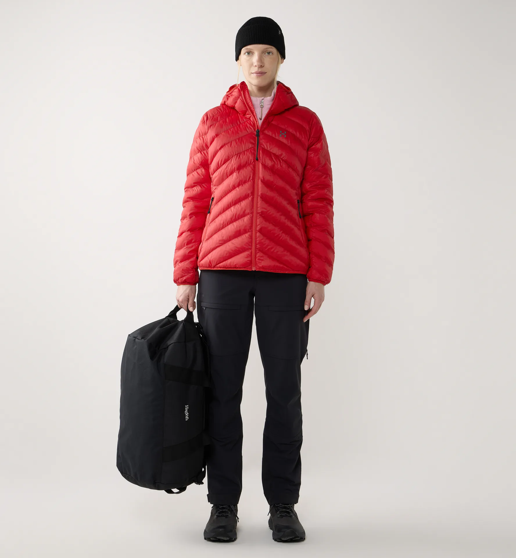 Särna Mimic II Hood Women Bright Red
