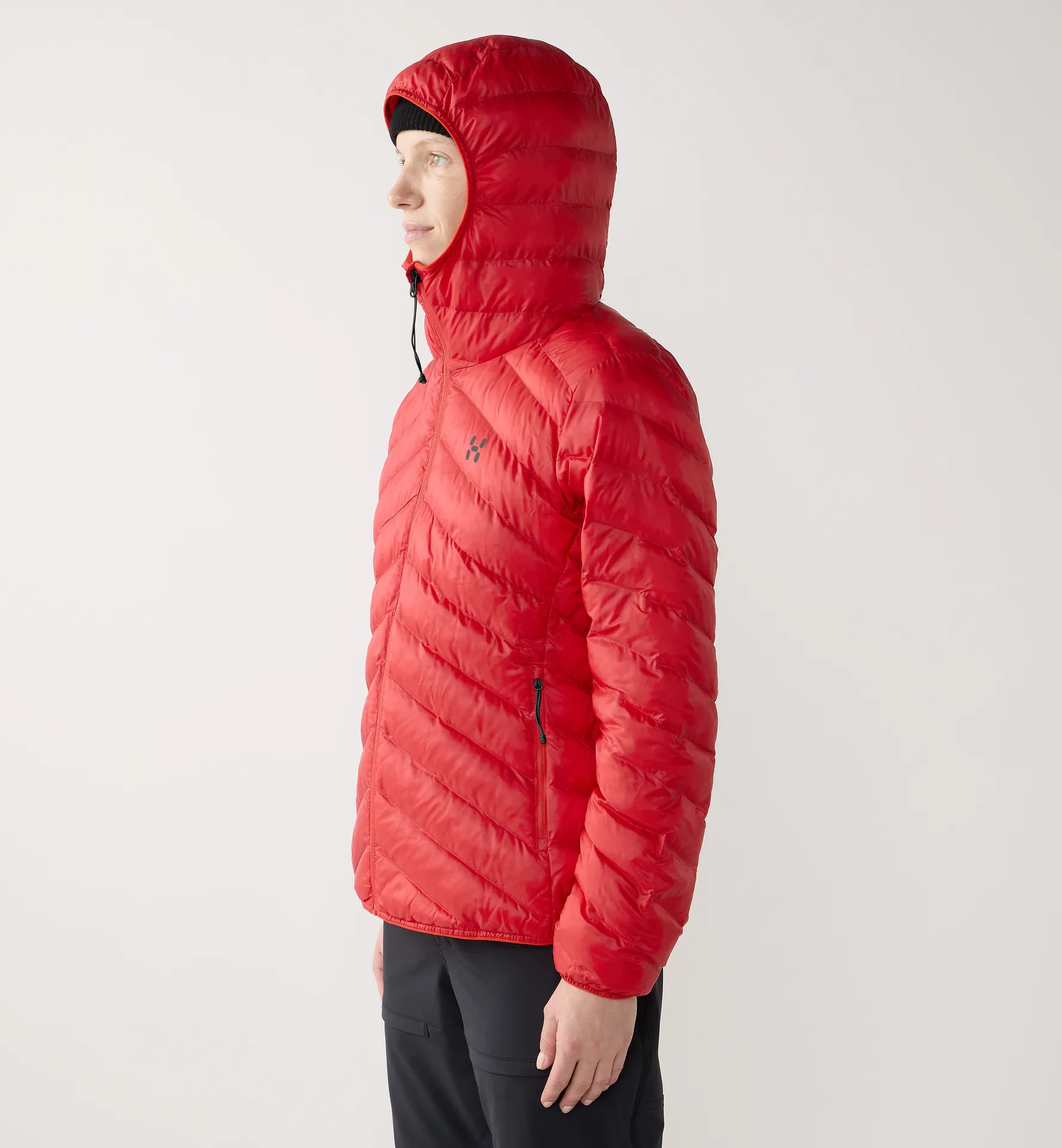 Särna Mimic II Hood Women Bright Red