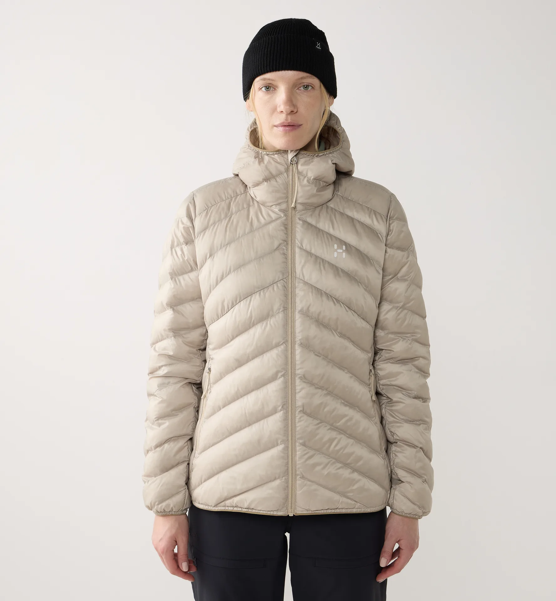 Särna Mimic II Hood Women Chalk Beige